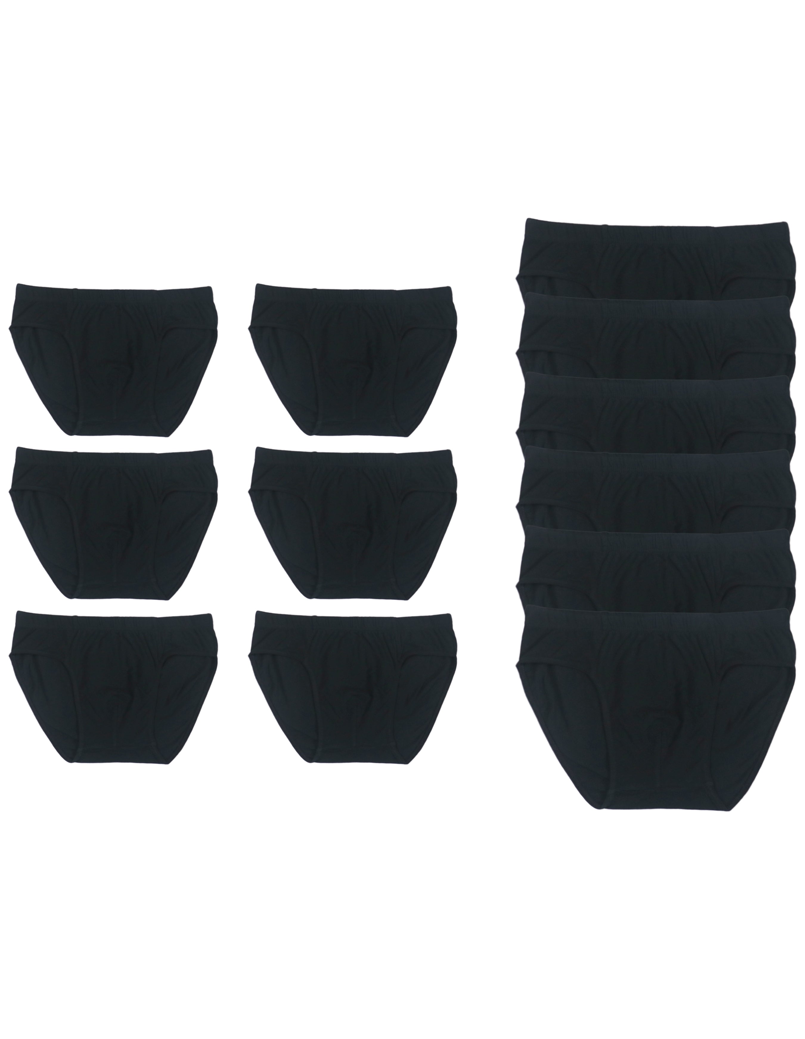 Bahob® 6 Pack Men's Underwear Briefs Ribbed Slips, Ultra Soft Sports Cotton Blend Slips Briefs