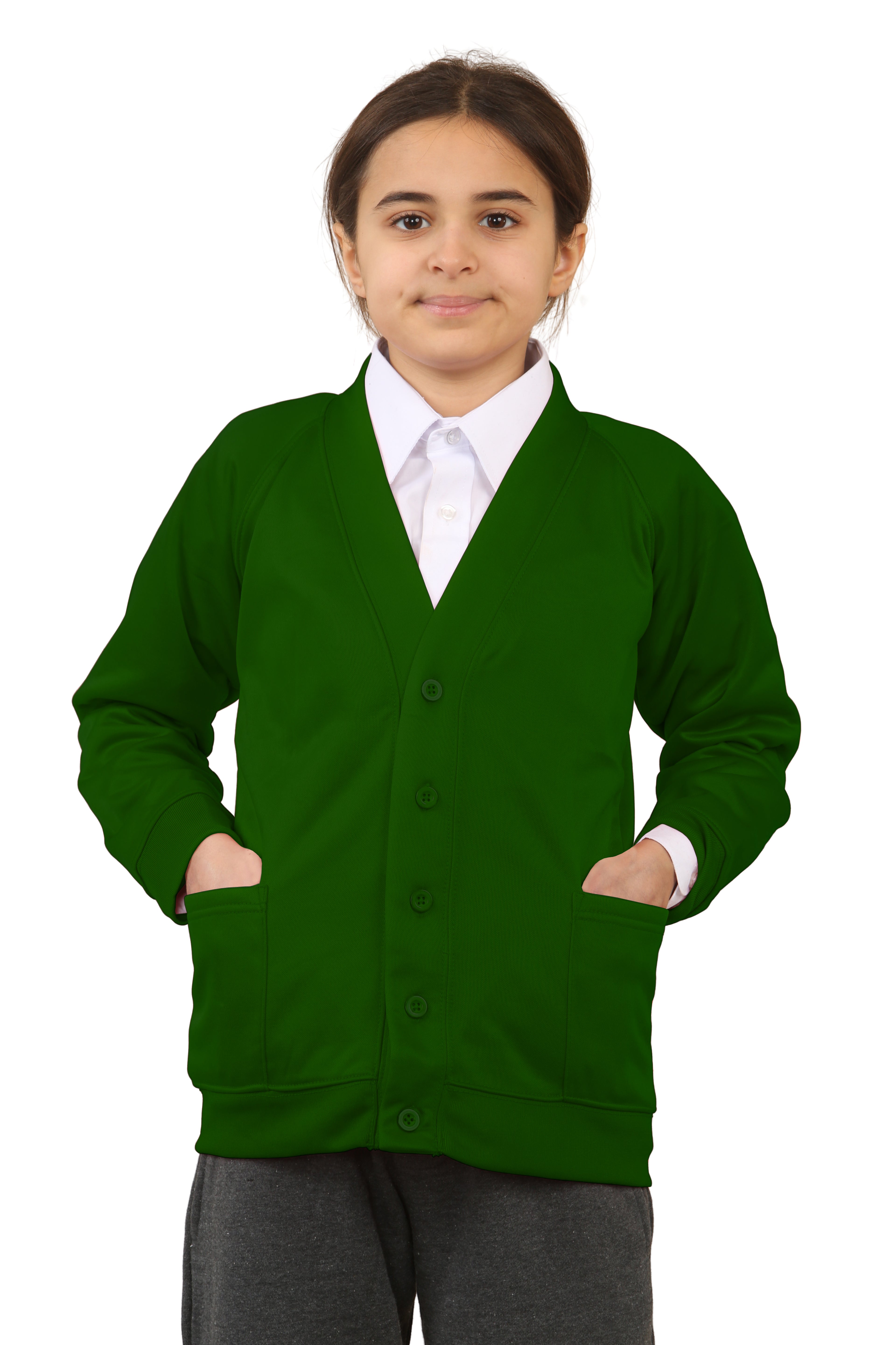 Bahob® Girls full sleeve cardigan uniform for school