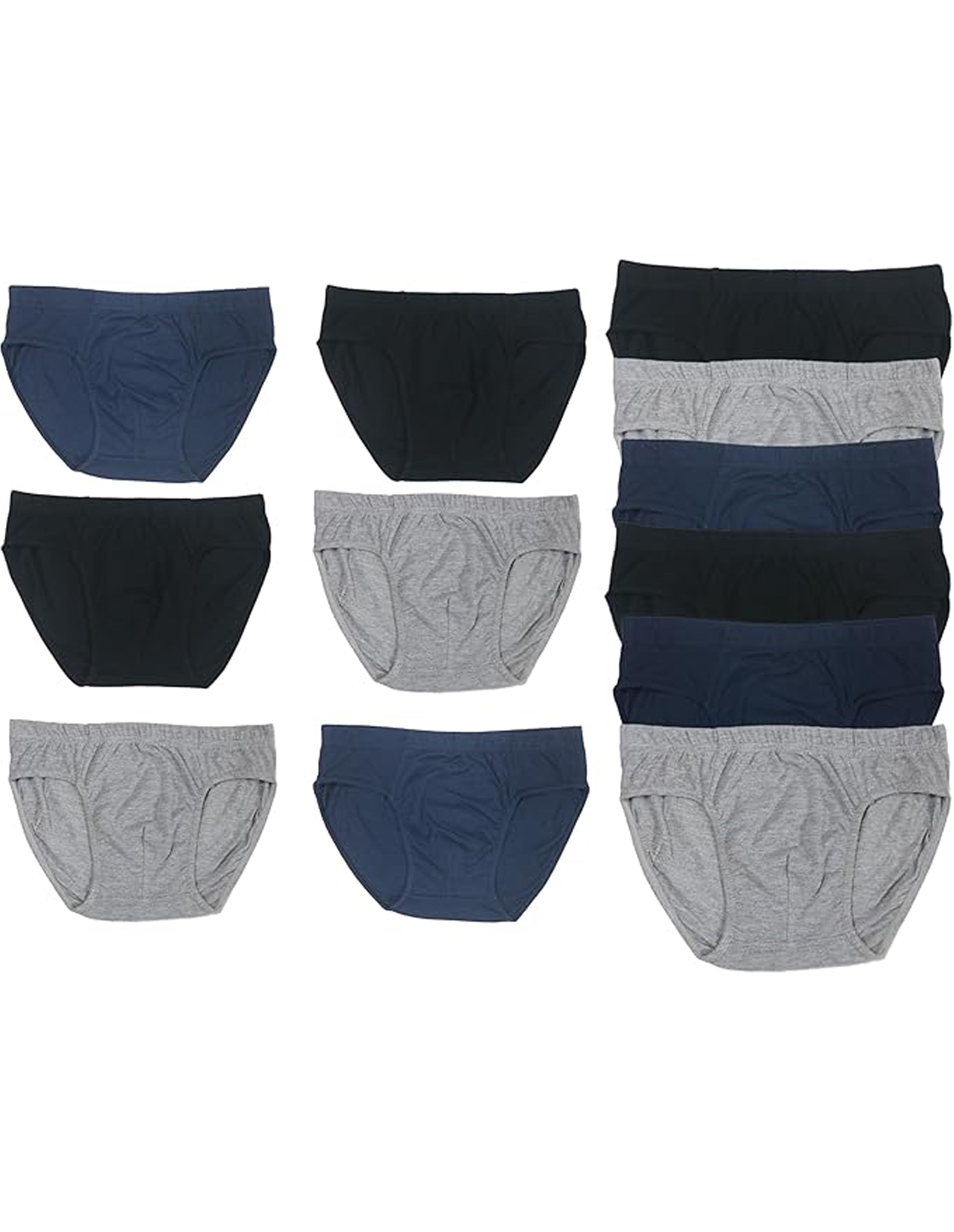 Bahob® 6 Pack Men's Underwear Briefs Ribbed Slips, Ultra Soft Sports Cotton Blend Slips Briefs