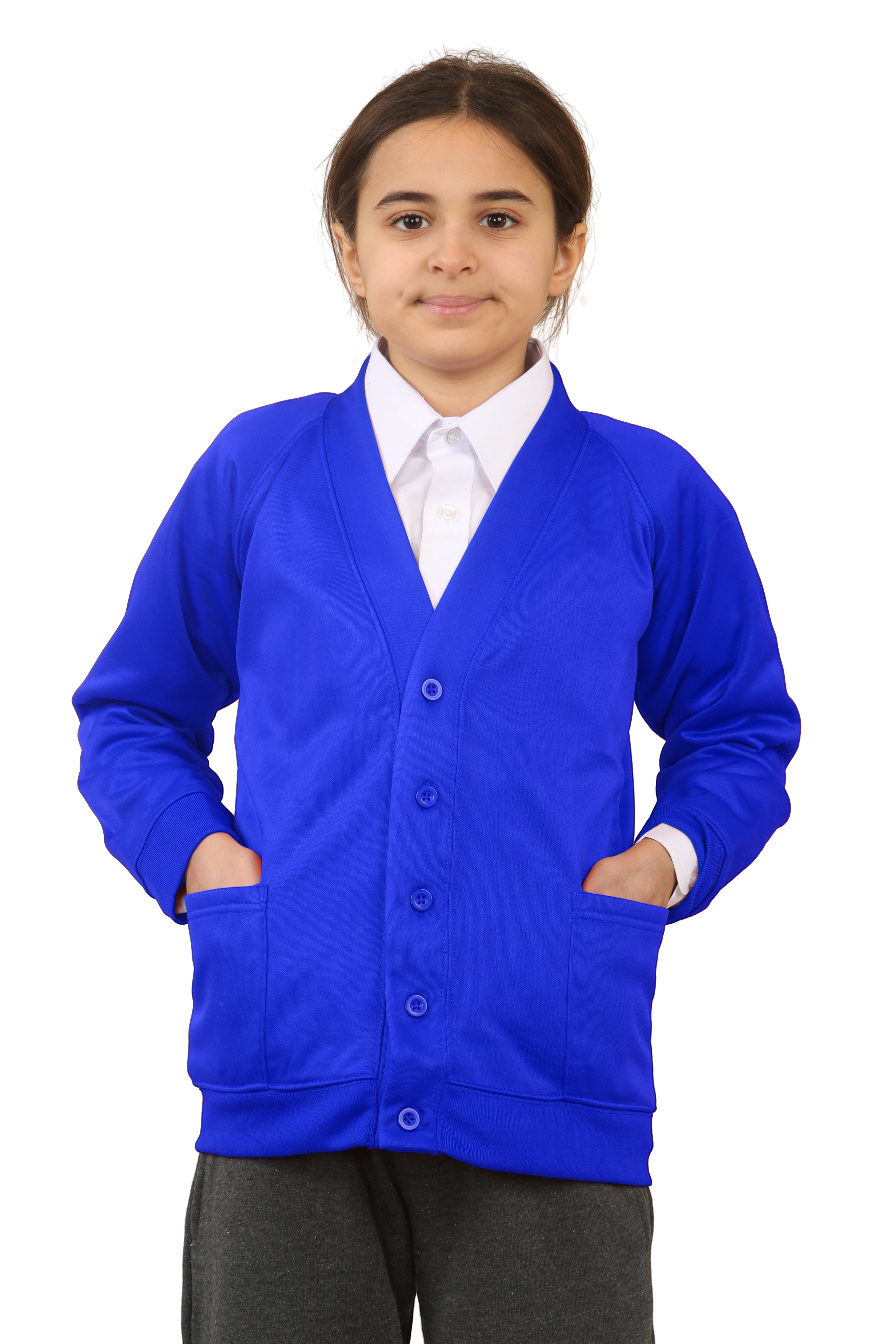 Bahob® Girls full sleeve cardigan uniform for school