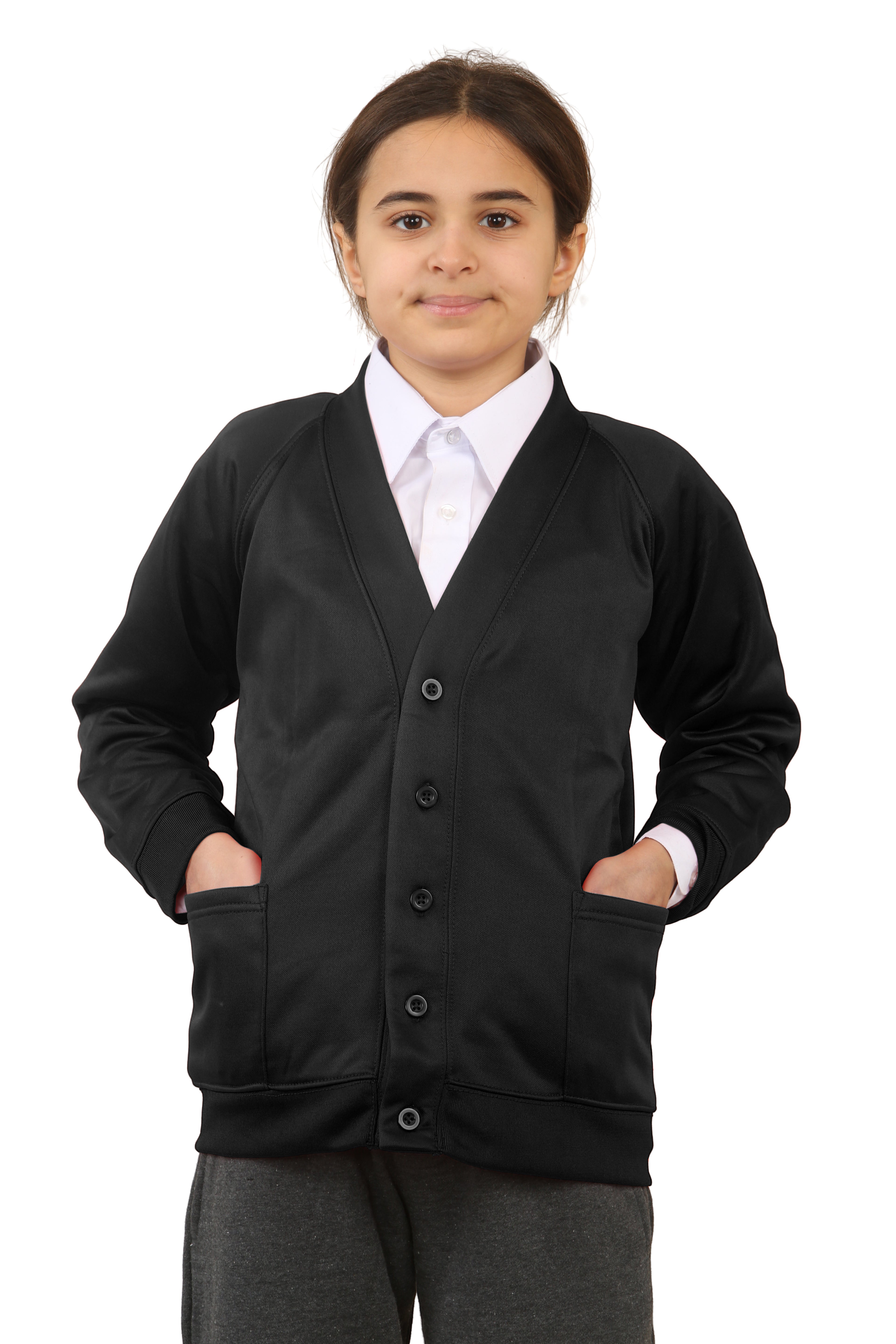 Bahob® Girls full sleeve cardigan uniform for school
