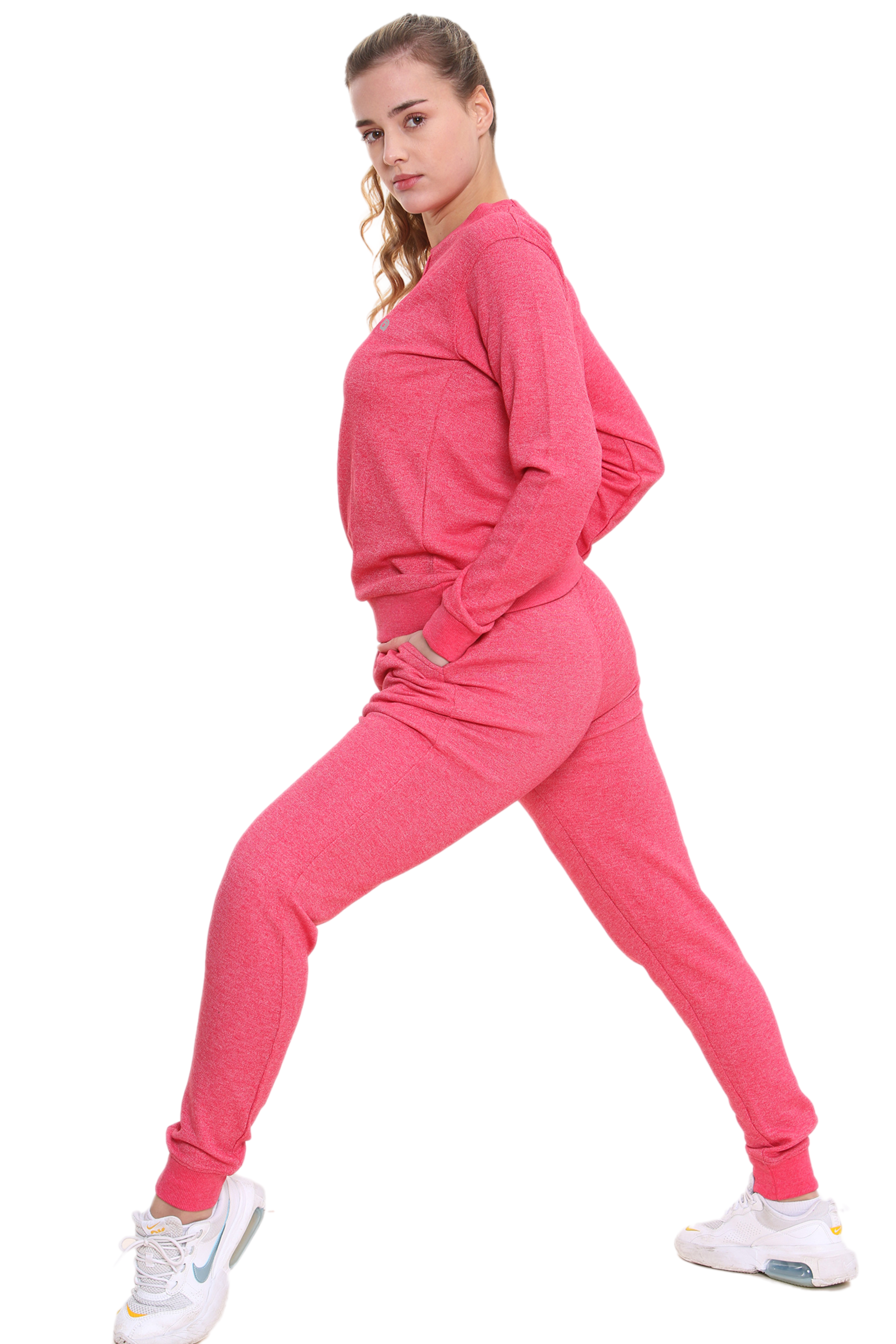 Bahob® Women’s Sportswear Set, Round Neck 2 Piece Women Track Suit Ladies Track Suit Stretch Leggings Yoga Workout Tracksuits Activewear Set S to XL