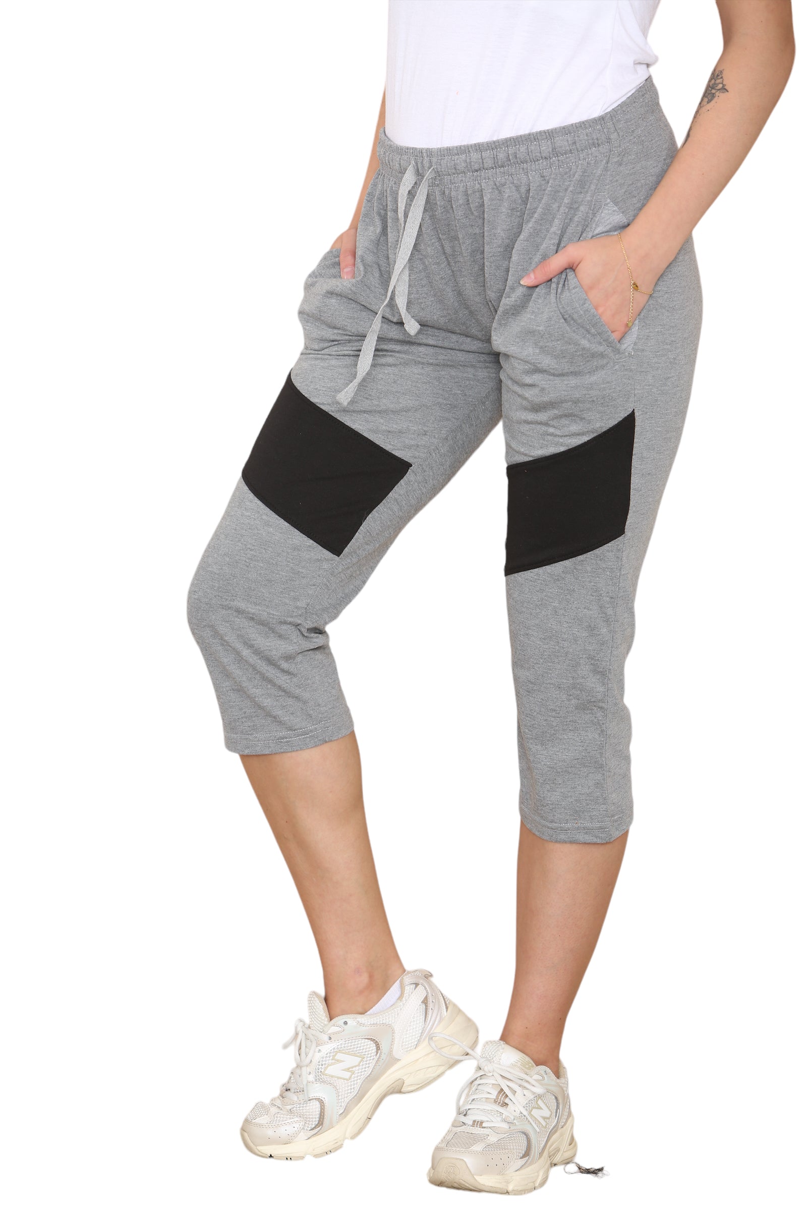 Women's 2 Pack Pyjamas Bottoms Lounge Capri Pants Soft Cropped Pjs Trouser - Bahob