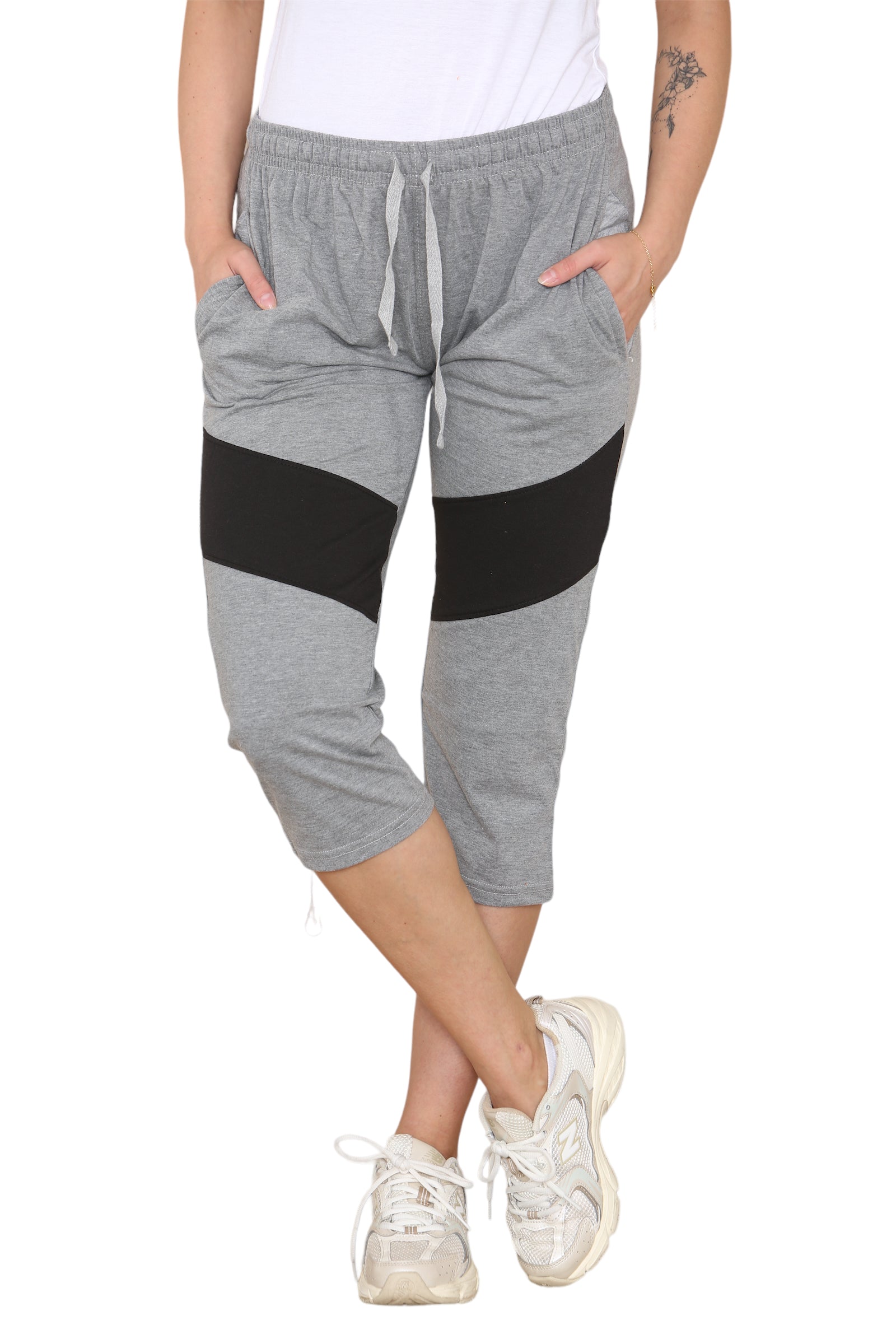Women's 2 Pack Pyjamas Bottoms Lounge Capri Pants Soft Cropped Pjs Trouser - Bahob