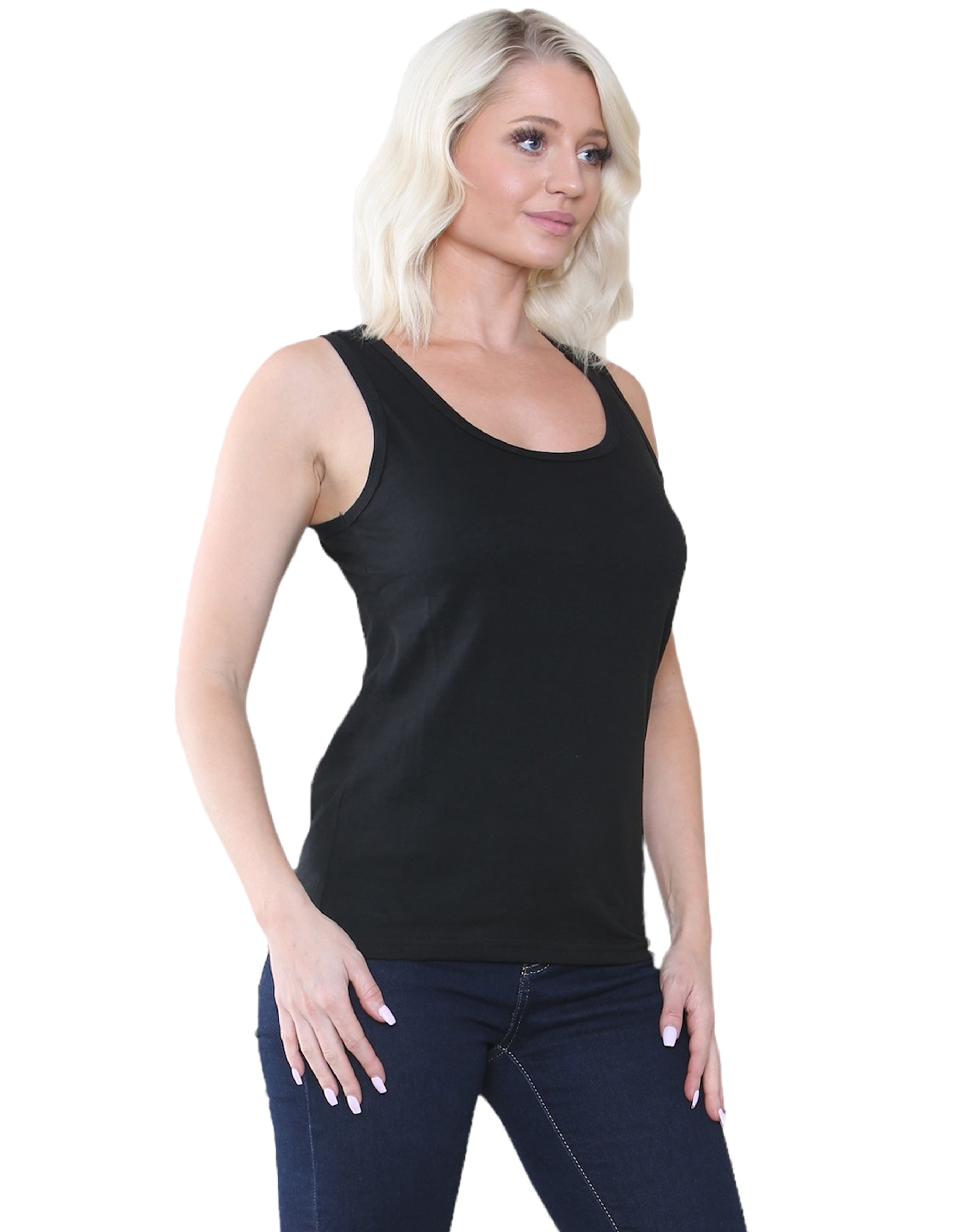 Bahob® 3 Pack Women's Vests Tank Tops for Women Cotton Vest S-2XL