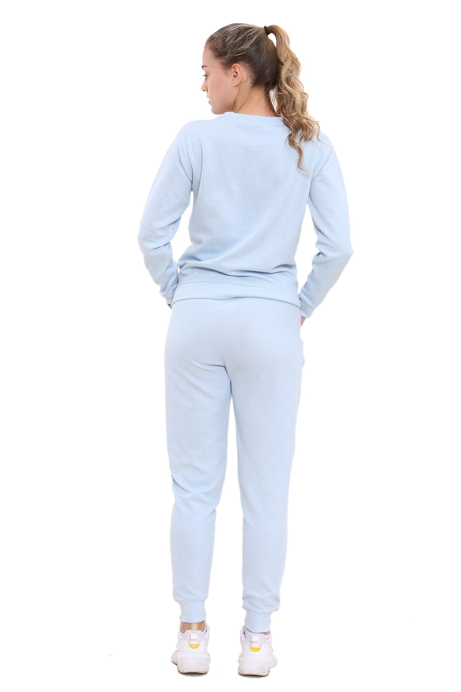 Bahob® Women’s Sportswear Set, Round Neck 2 Piece Women Track Suit Ladies Track Suit Stretch Leggings Yoga Workout Tracksuits Activewear Set S to XL