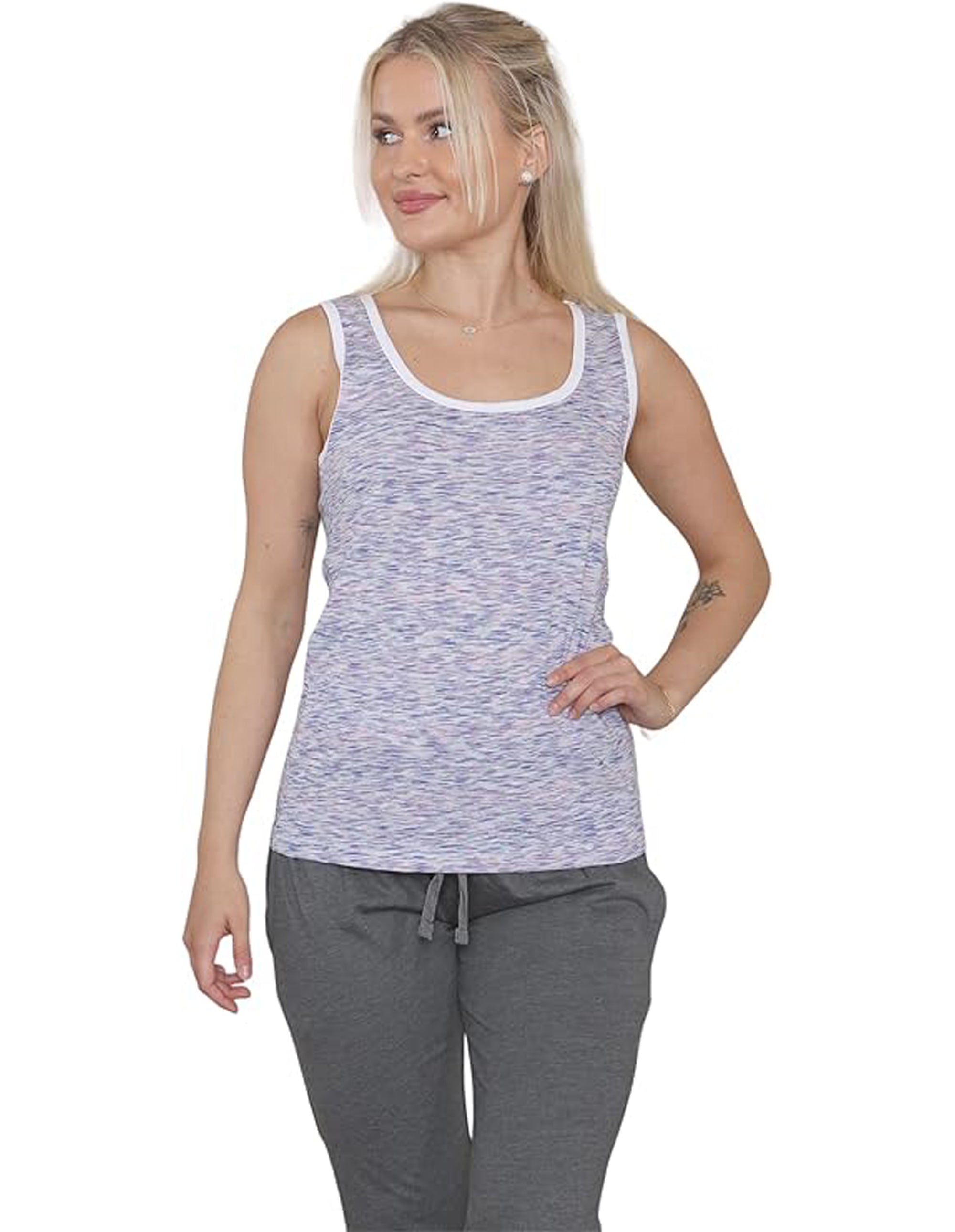 Bahob® 3 Pack Women's Vests Tank Tops for Women Undershirt Sleeveless Vest Tops for Women and Girls Super soft Cotton Vest S-2XL
