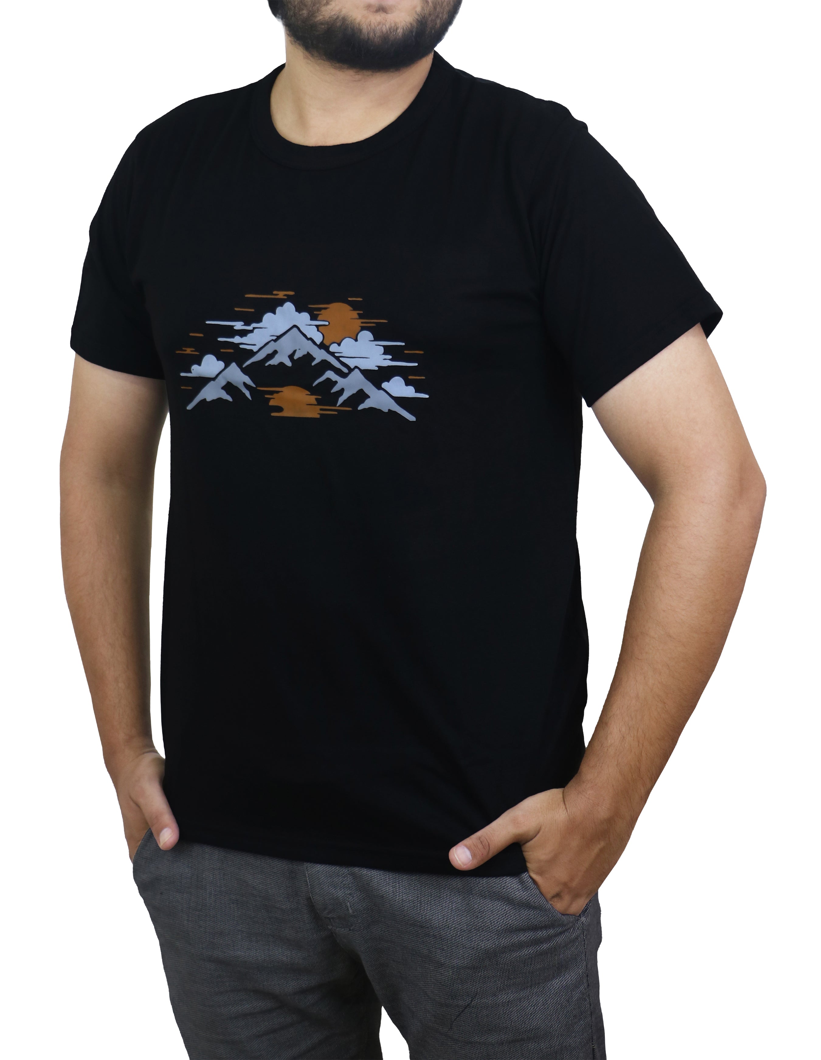 Bahob® Menswear Round Neck Short sleeve Casual Soft Classic Cotton Top  Street wear T-Shirt