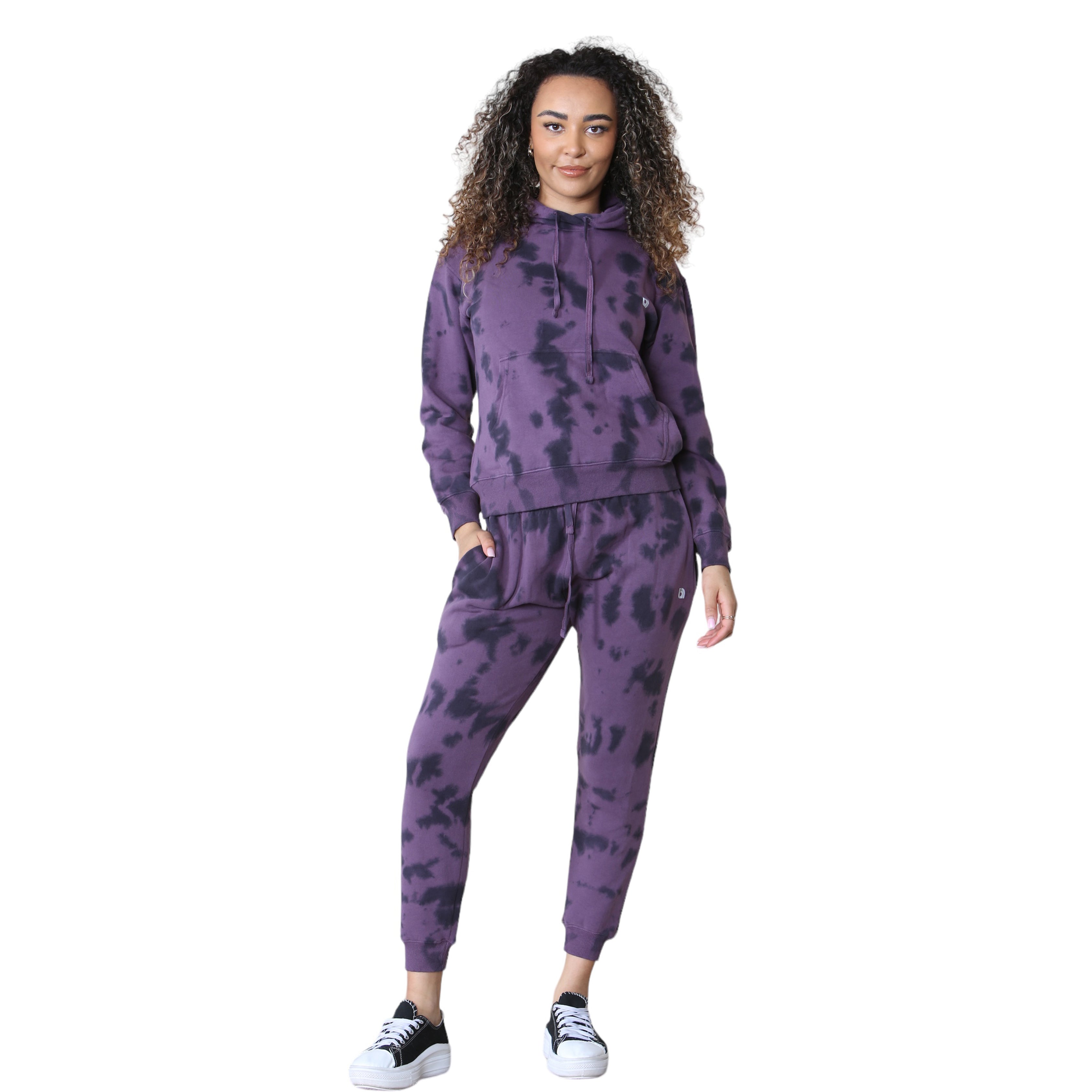 Bahob® Women’s Tracksuit Set Tie Dye Printed 2 Piece Hoodie and Stretch Jogger Gym Wear Tracksuits Active wear Set S to XXL