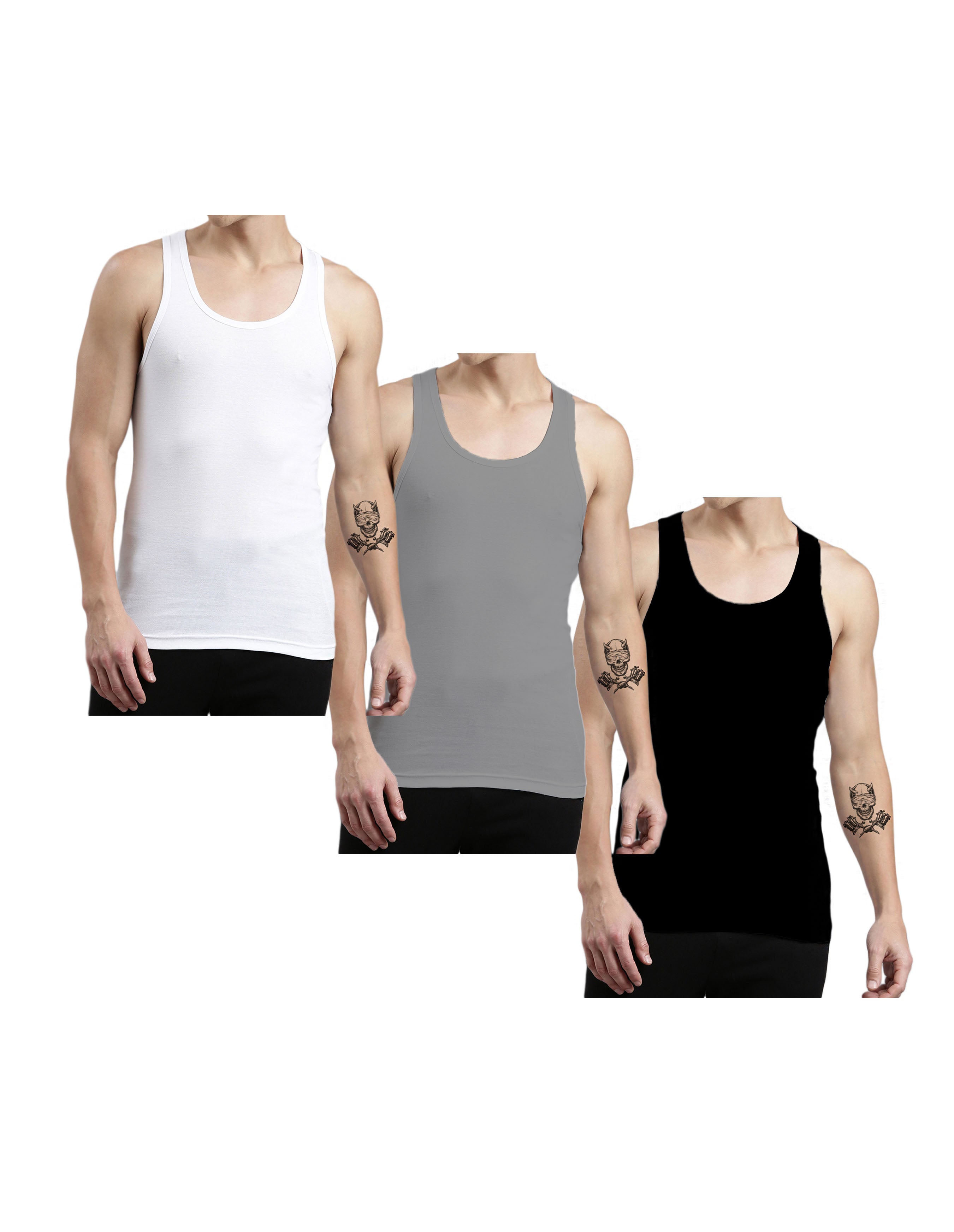 mens fitted vest tops