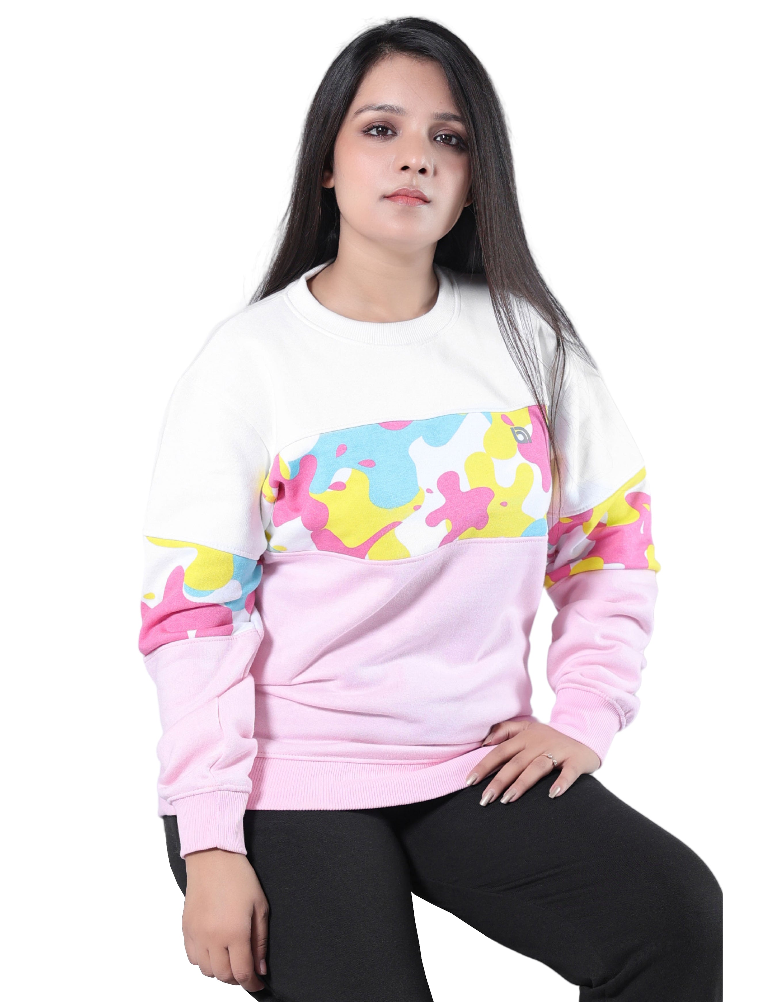 Bahob® Women's Crew Sweatshirt Long Sleeve Tops for Ladies Sweatshirts for Women UK Pullover Jumper Crewneck Sweater S-XXL