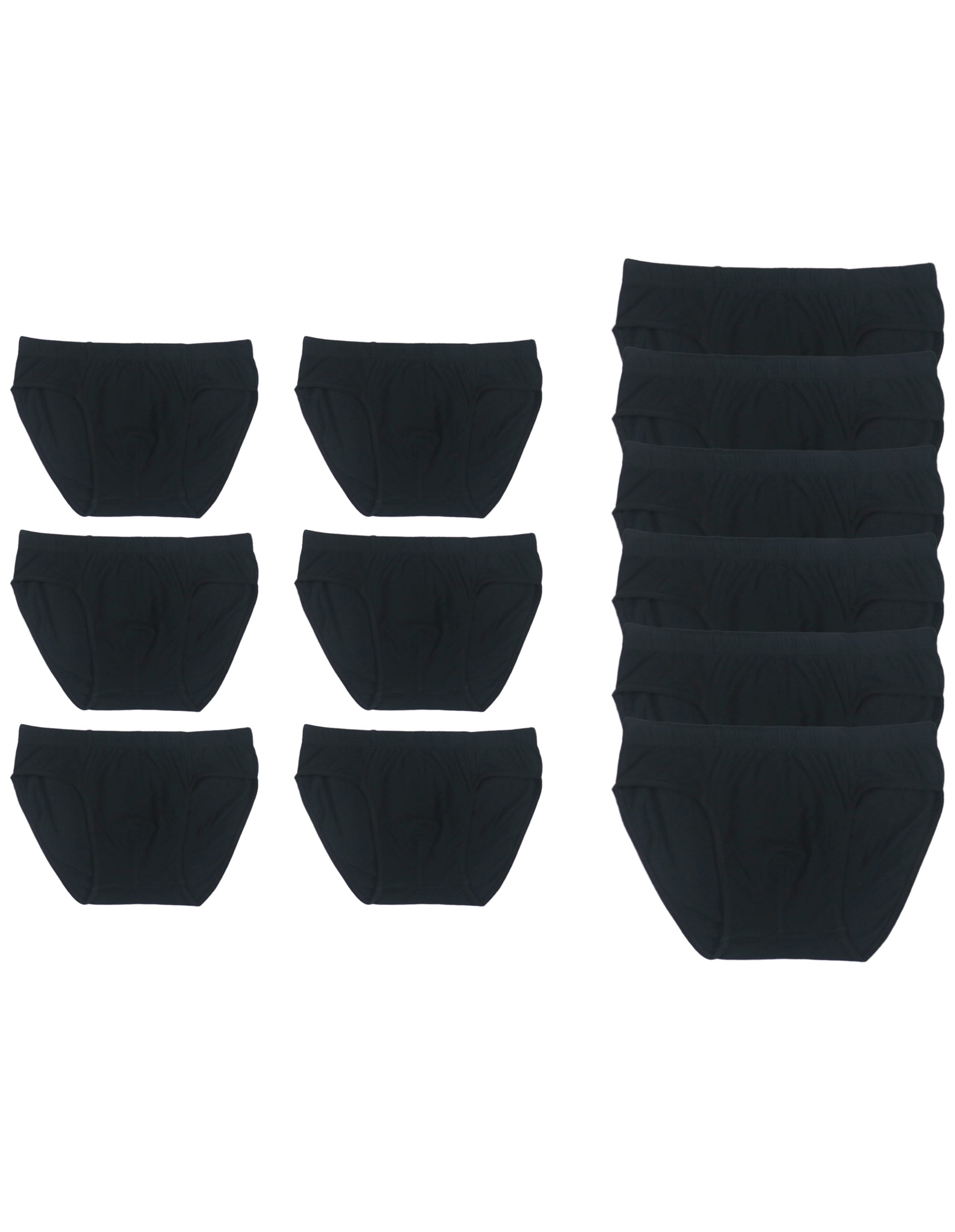 Bahob® 6 Pack Men's Underwear Briefs Ribbed Slips, Ultra Soft Sports Cotton Blend Slips Briefs