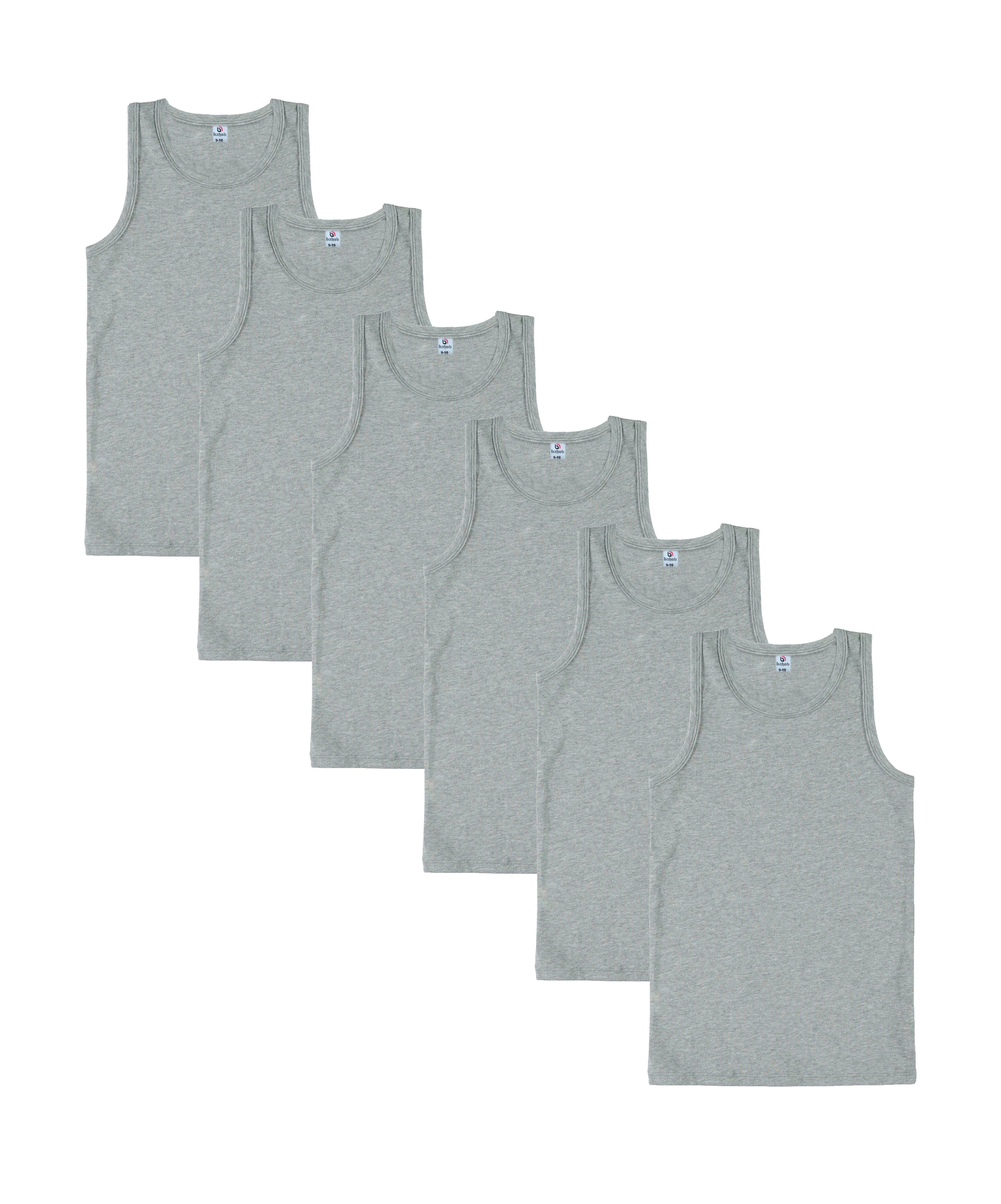Bahob® 6 Pack Boy's Underwear Vests Soft Cotton Tank Tops Kids Sleeveless Vests Undershirts 100% Cotton