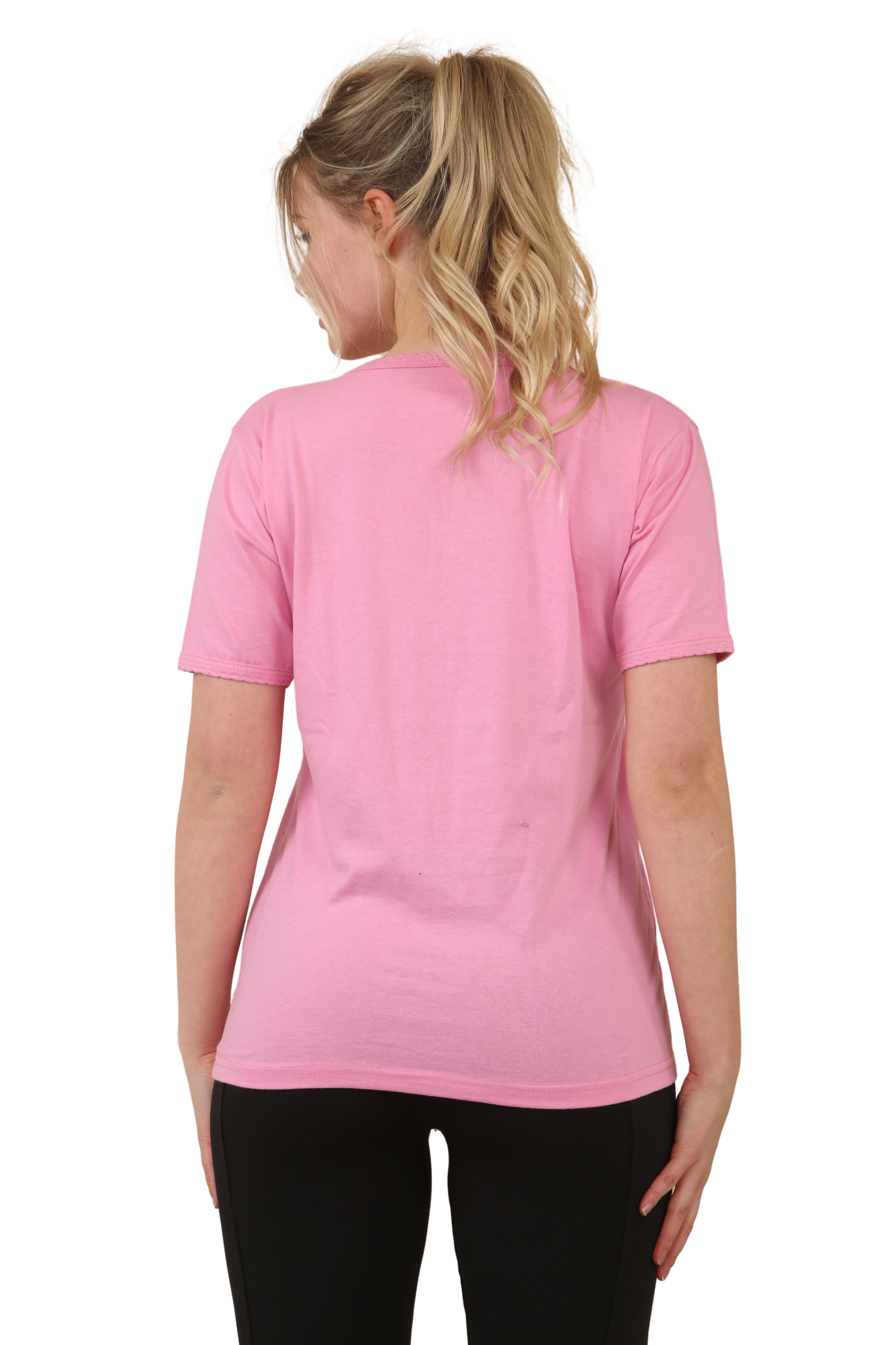 Bahob® 2 Pack Women's Classic-Fit Short-Sleeve V-NeckT-Shirt Plain Cotton T-Shirt Multipacks S-XXL