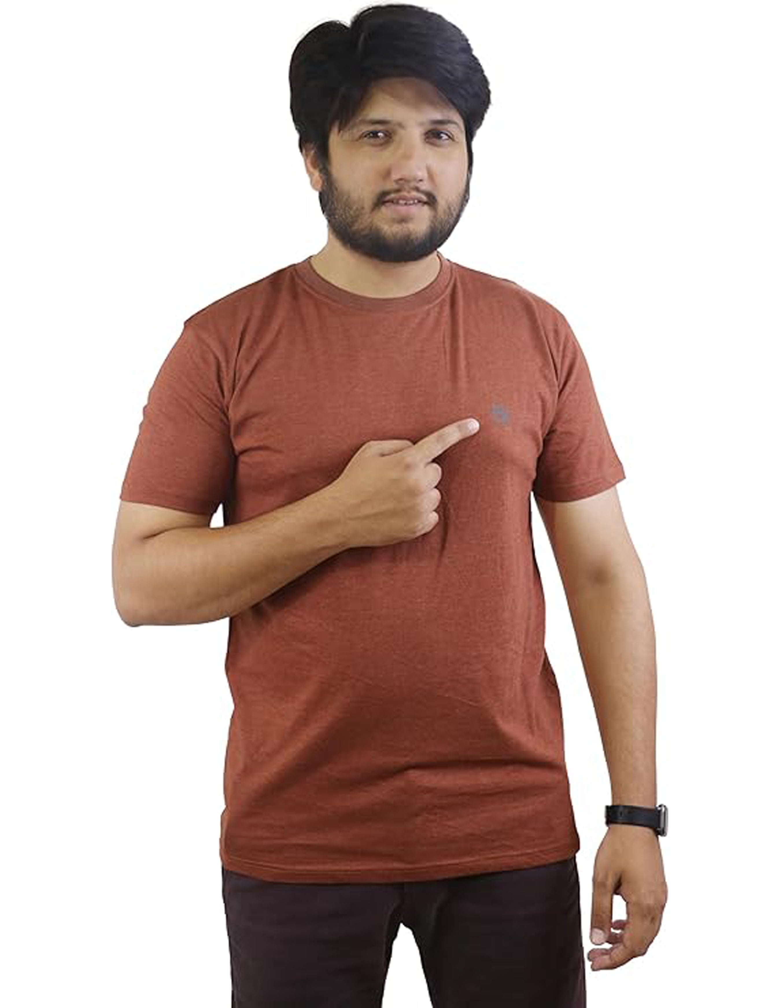 Bahob® Pack of 5 Men’s T-Shirts Crew Neck Short Sleeves Plain Soft Cotton Tops S-3XL
