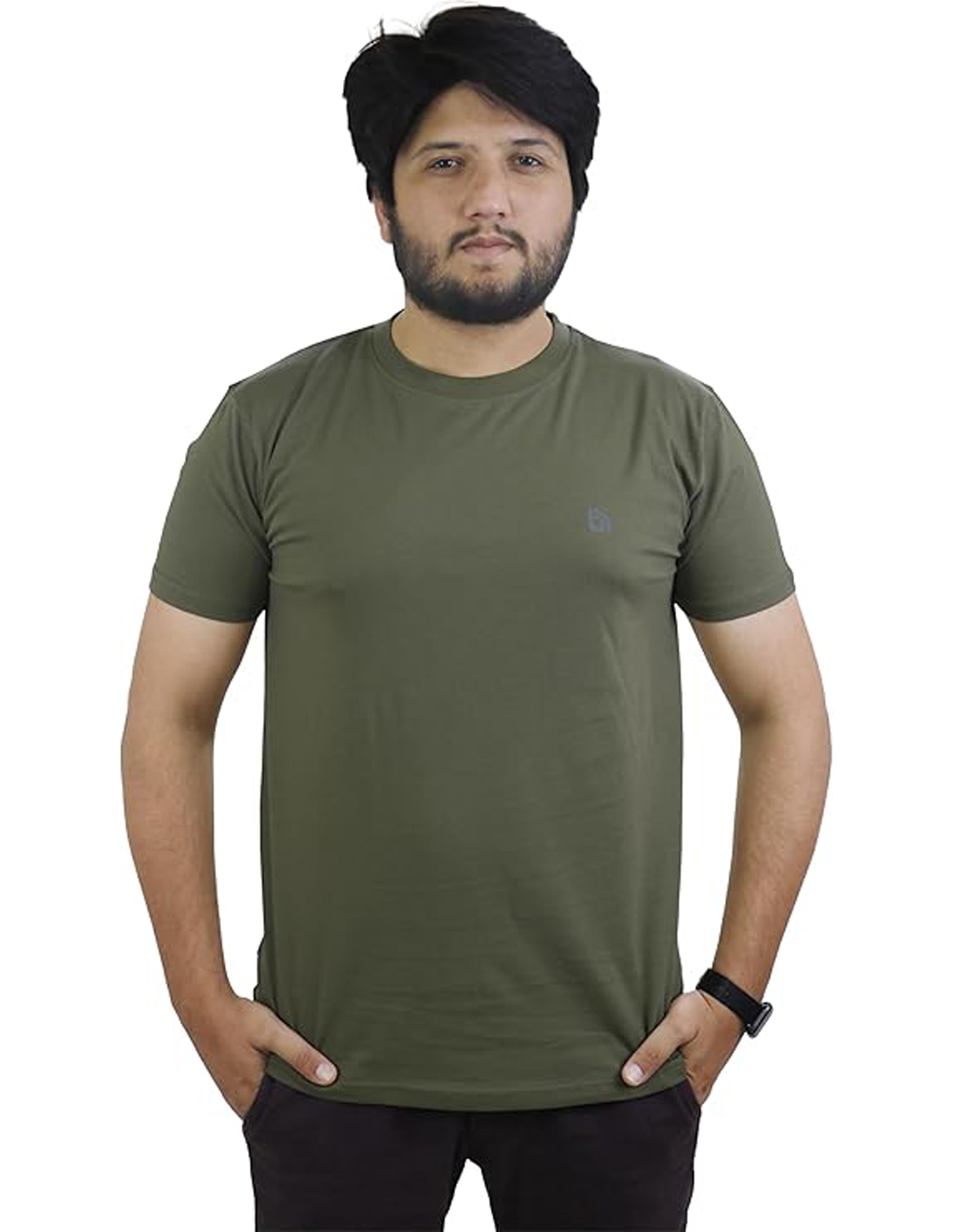Bahob® Pack of 5 Men’s T-Shirts Crew Neck Short Sleeves Plain Soft Cotton Tops S-3XL