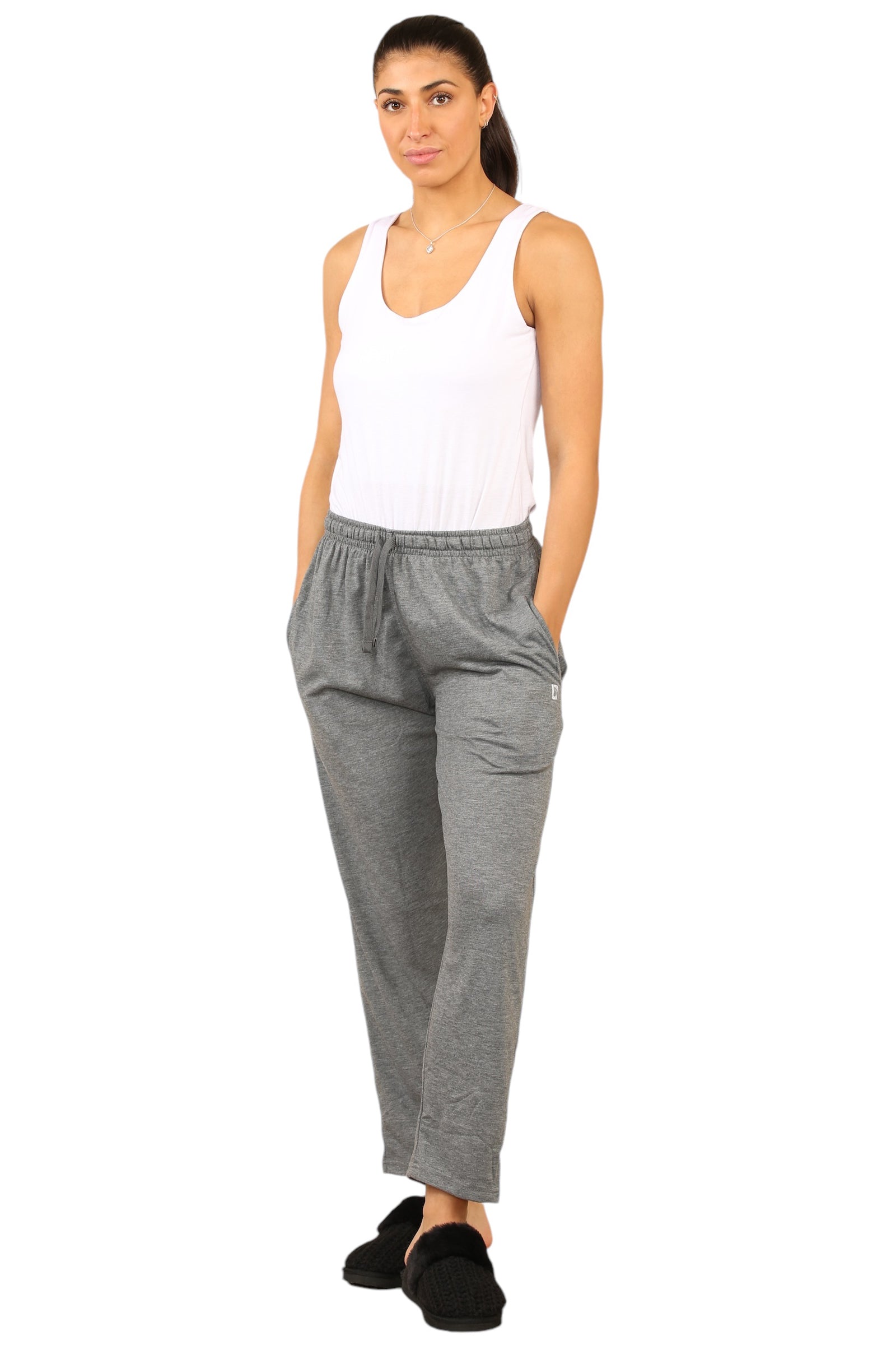Bahob® 2 Pack Women's Pyjama Bottoms Womens Pants Soft Lounge Pants Sleep Pajama Bottoms with Pocket Women's Sleepwear Trousers S-XXL