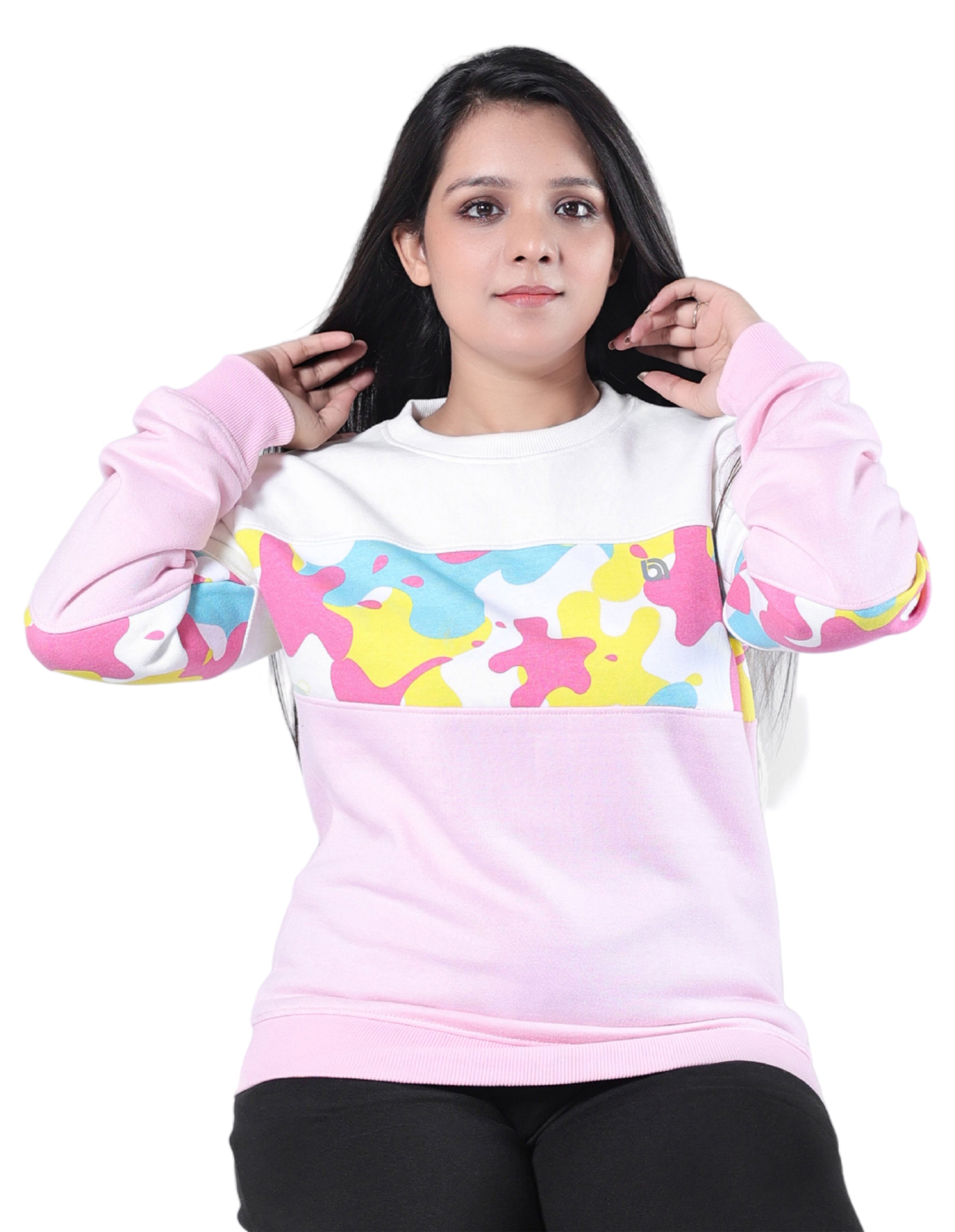Bahob® Women's Crew Sweatshirt Long Sleeve Tops for Ladies Sweatshirts for Women UK Pullover Jumper Crewneck Sweater S-XXL