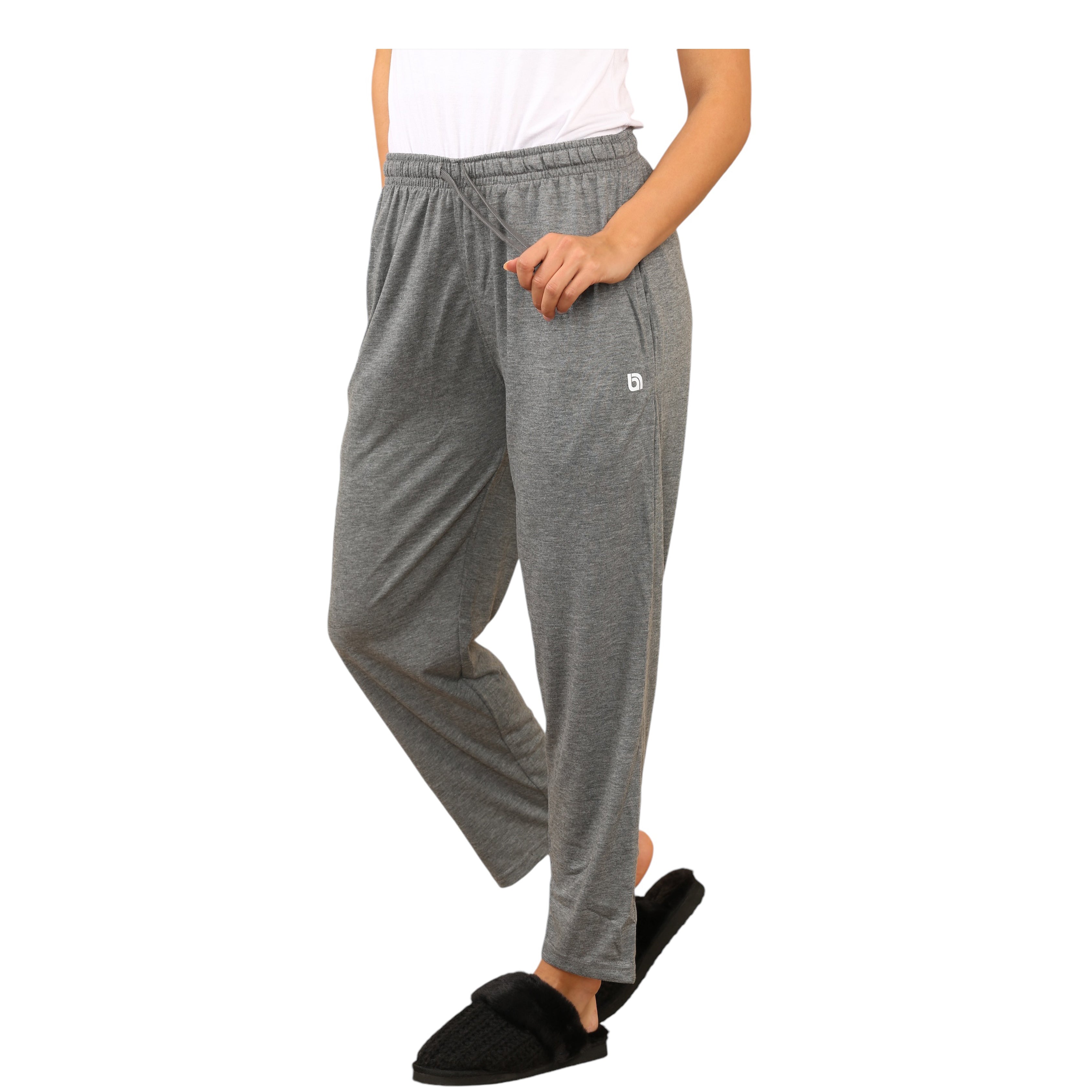 Bahob® 2 Pack Women's Pyjama Bottoms Womens Pants Soft Lounge Pants Sleep Pajama Bottoms with Pocket Women's Sleepwear Trousers S-XXL