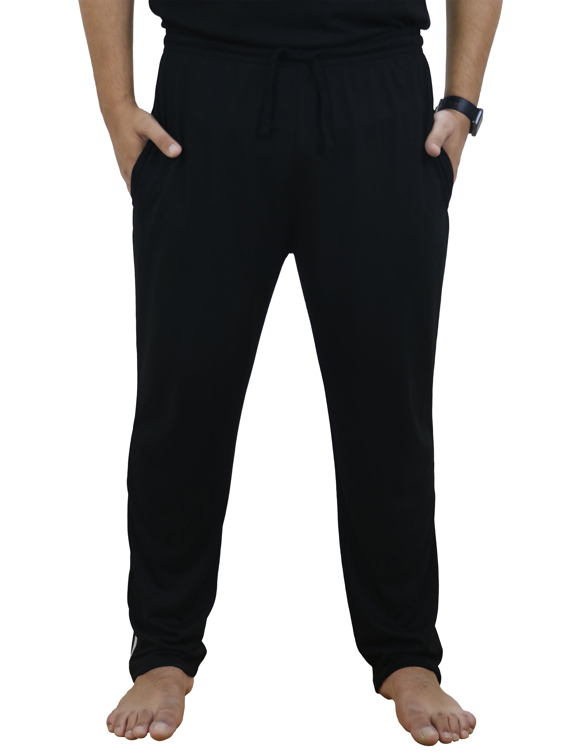 Bahob® Mens Long Lounge Wear Pants Nightwear 2 Pack Pyjama Bottoms Sleepwear Elasticated Waist Striped Jogging Casual Gym Lightweight Loungewear mens lounge pants Sizes S-3XL