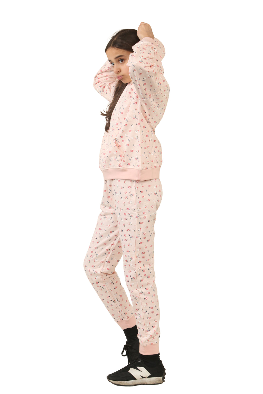 Bahob® 1 & 2 Pack Girls Tracksuits Set Printed Hoodie and Tracksuit Jogging Bottoms, Kids Track Suits Activewear Sets for Girls 5-14 Years