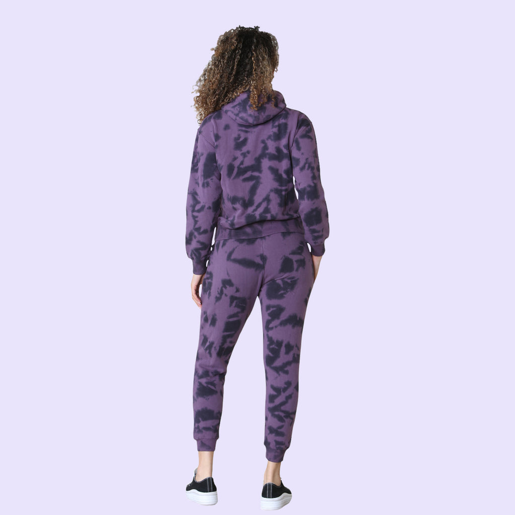 Bahob® Women’s Tracksuit Set Tie Dye Printed 2 Piece Hoodie and Stretch Jogger Gym Wear Tracksuits Active wear Set S to XXL