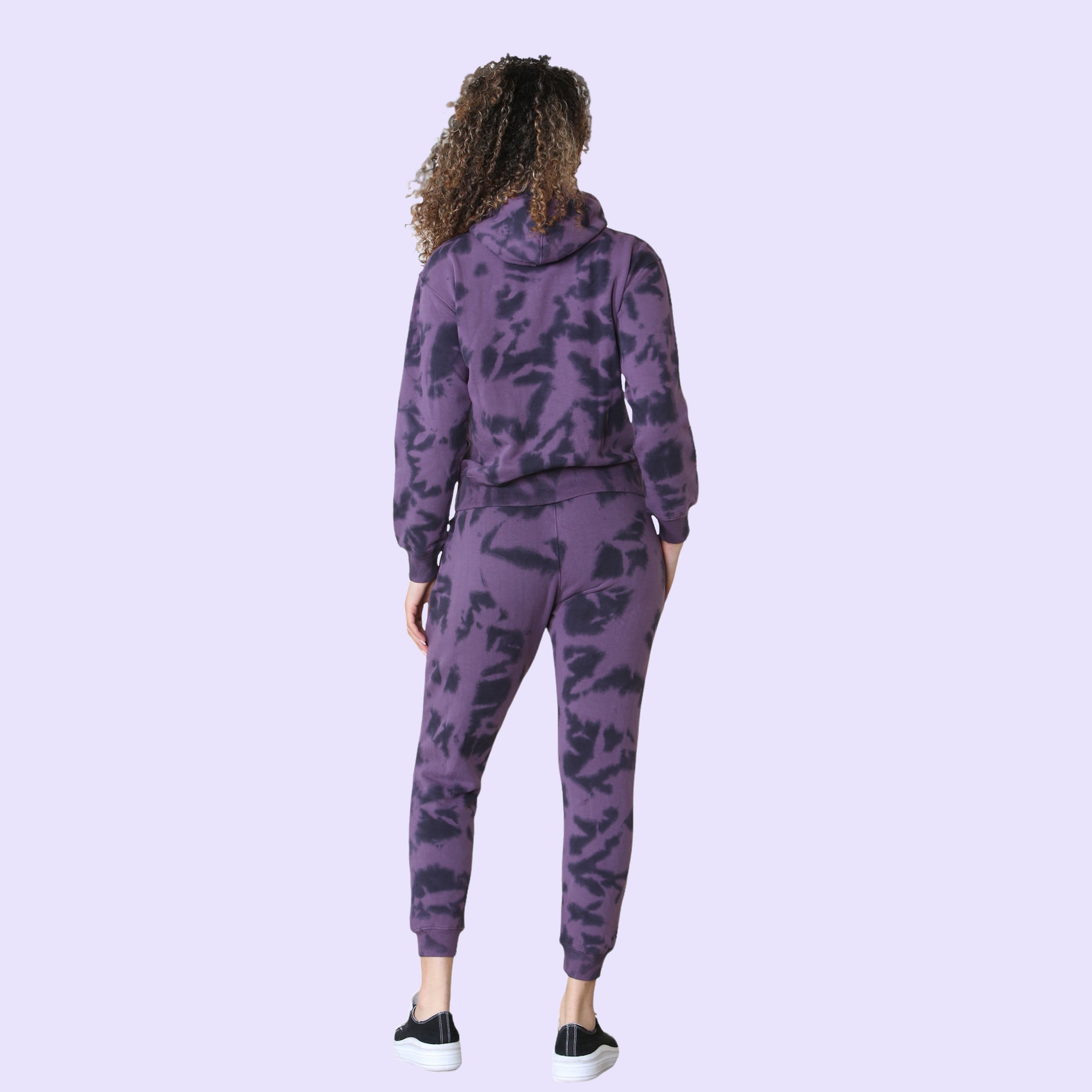 Bahob® Women’s Tracksuit Set Tie Dye Printed 2 Piece Hoodie and Stretch Jogger Gym Wear Tracksuits Active wear Set S to XXL