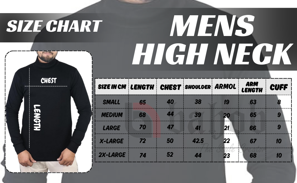 Bahob® Mens High Neck Slim  Pullover Sweater Casual Clothing