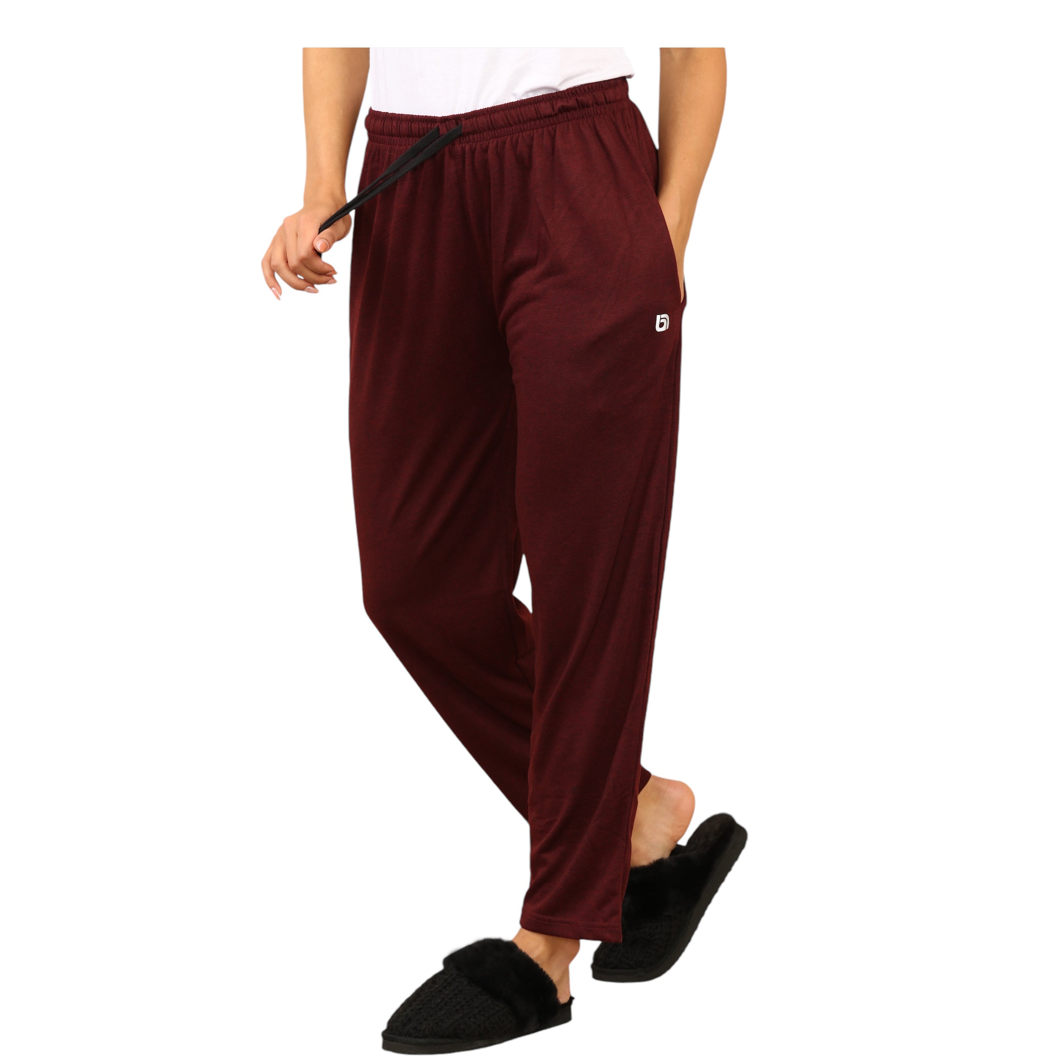 Bahob® 2 Pack Women's Pyjama Bottoms Womens Pants Soft Lounge Pants Sleep Pajama Bottoms with Pocket Women's Sleepwear Trousers S-XXL