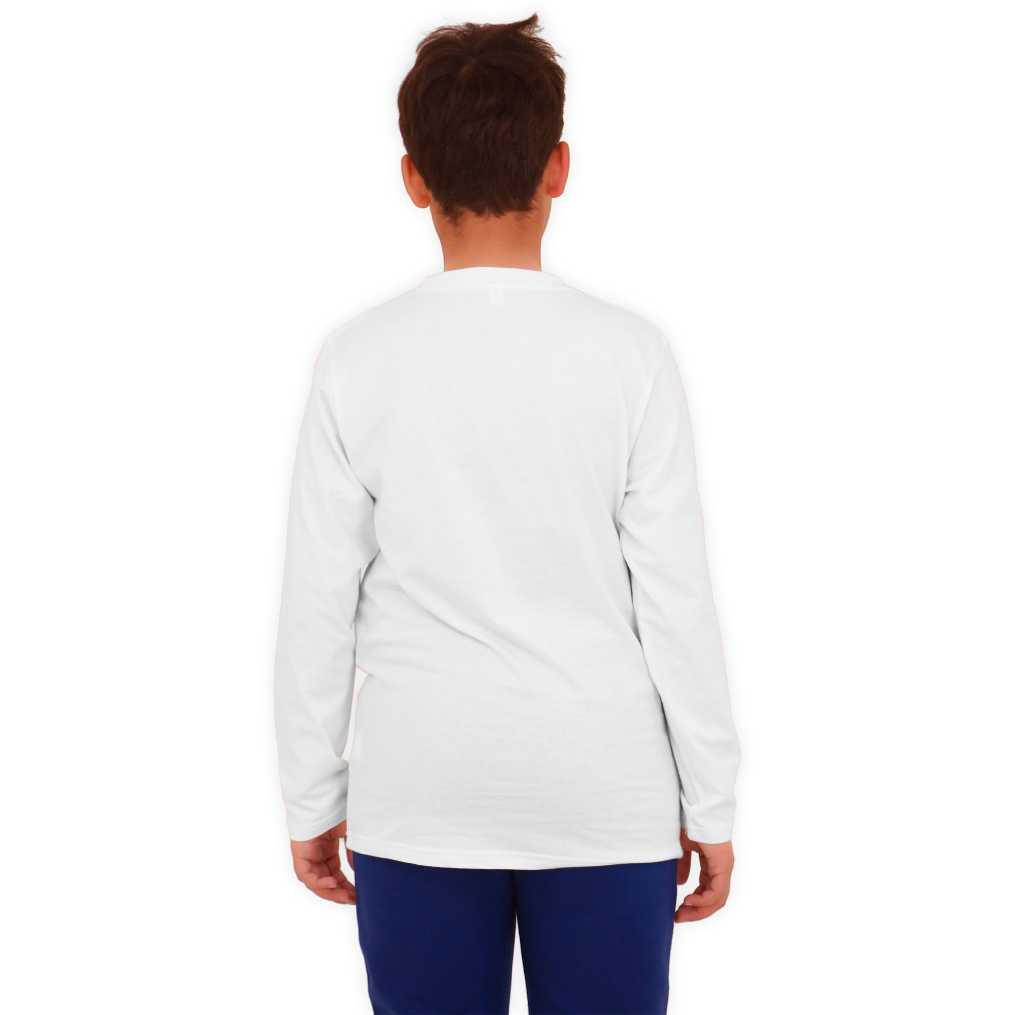 3 Pack Boys Girls Long Sleeved Top Round Neck Kids T Shirts Soft Cotton PE Top 5-14 Years