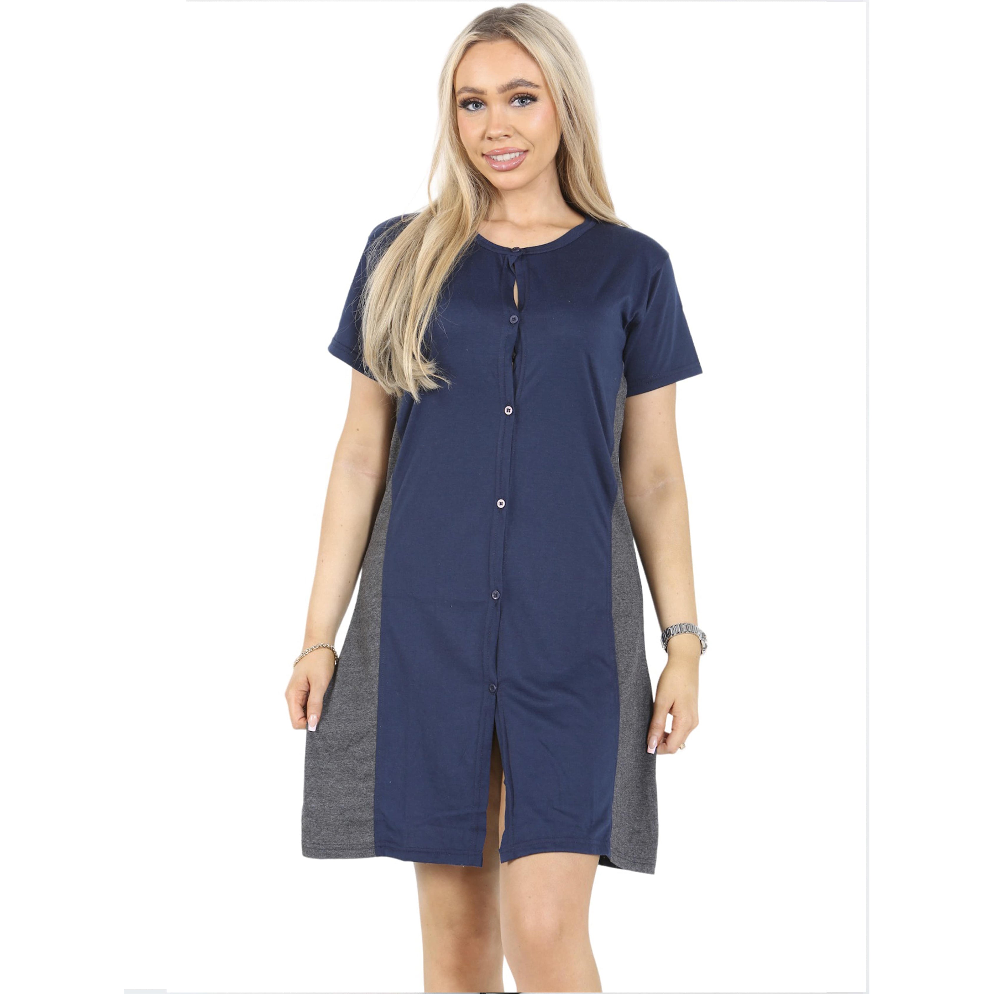 Bahob® Ladies Nightdress Cotton Short Sleeve Night Shirt Nightdress Women's Nightie Nightwear Loungewear S-XXL