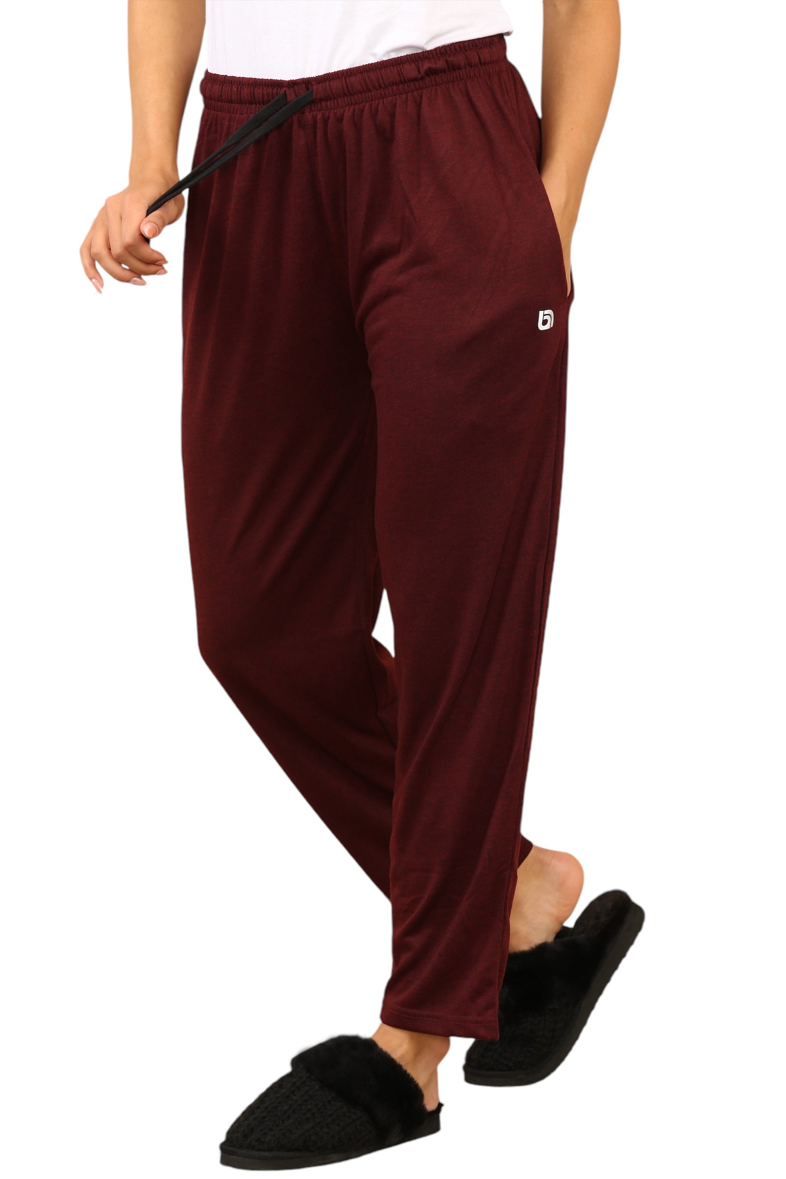 Bahob® 2 Pack Women's Pyjama Bottoms Womens Pants Soft Lounge Pants Sleep Pajama Bottoms with Pocket Women's Sleepwear Trousers S-XXL