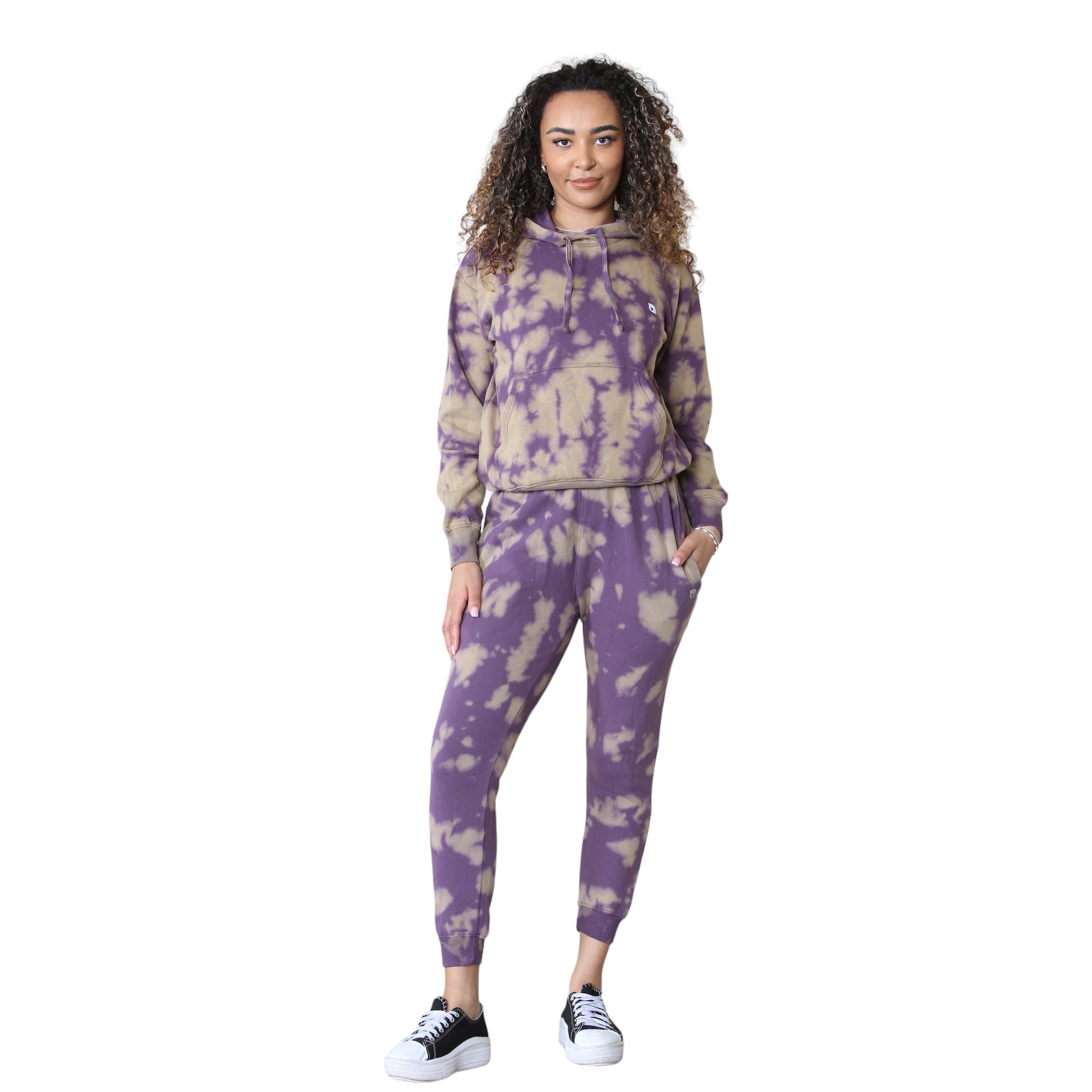 Bahob® Women’s Tracksuit Set Tie Dye Printed 2 Piece Hoodie and Stretch Jogger Gym Wear Tracksuits Active wear Set S to XXL
