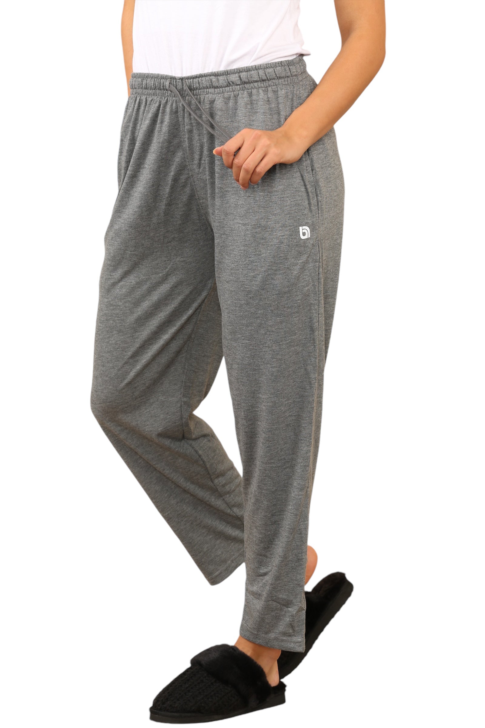 Bahob® 2 Pack Women's Pyjama Bottoms Womens Pants Soft Lounge Pants Sleep Pajama Bottoms with Pocket Women's Sleepwear Trousers S-XXL