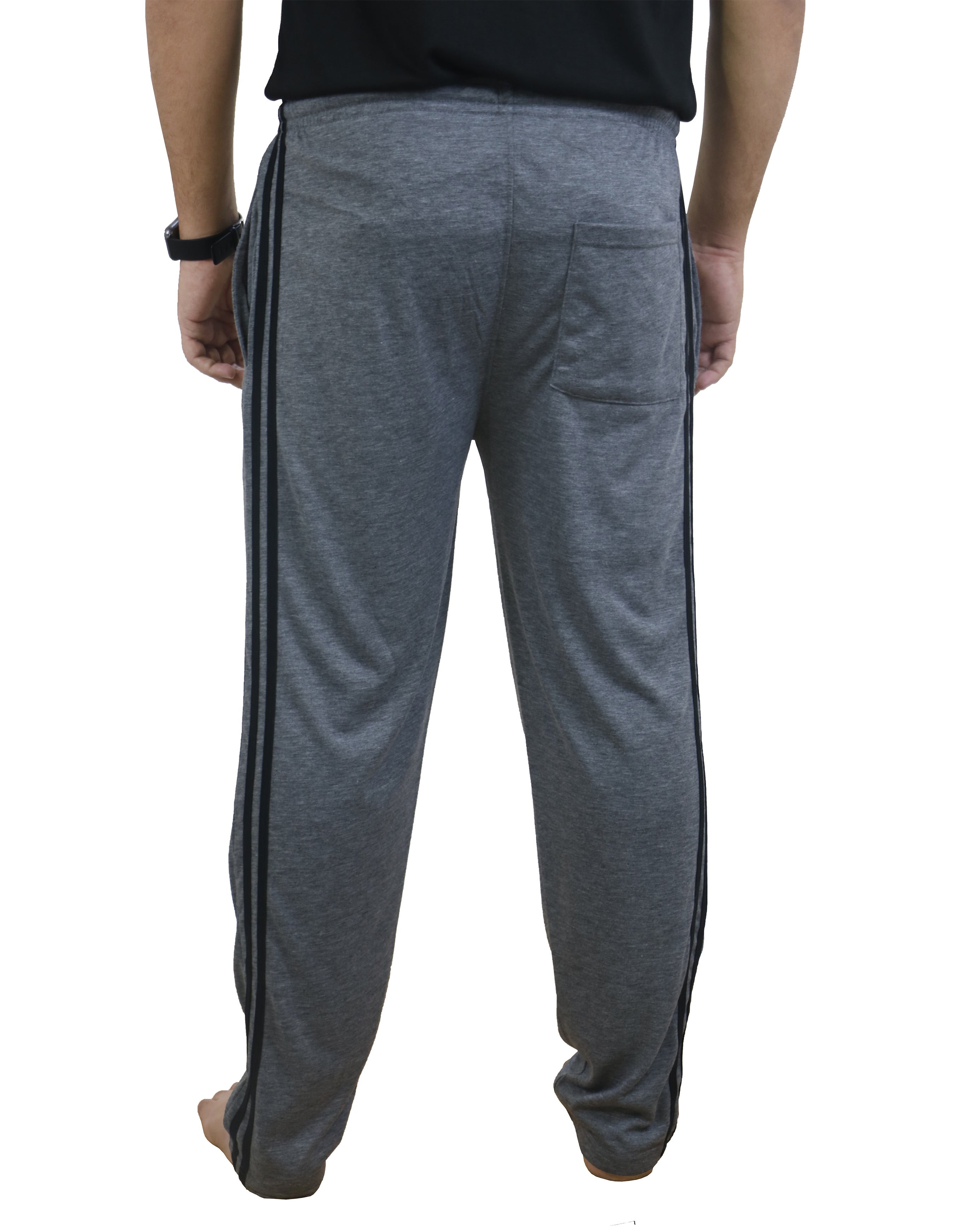 Bahob® Mens Long Lounge Wear Pants Nightwear 2 Pack Pyjama Bottoms Sleepwear Elasticated Waist Striped Jogging Casual Gym Lightweight Loungewear mens lounge pants Sizes S-3XL