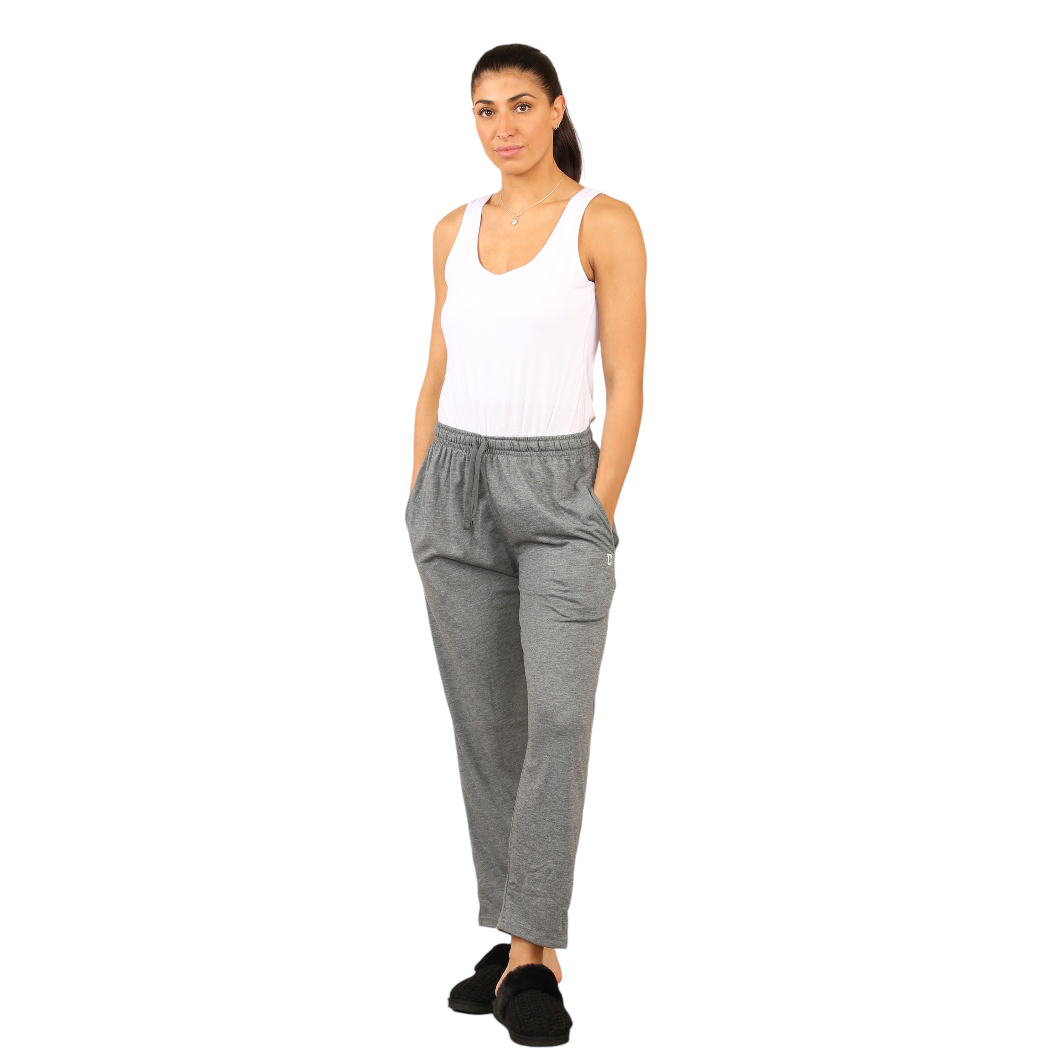 Bahob® 2 Pack Women's Pyjama Bottoms Womens Pants Soft Lounge Pants Sleep Pajama Bottoms with Pocket Women's Sleepwear Trousers S-XXL