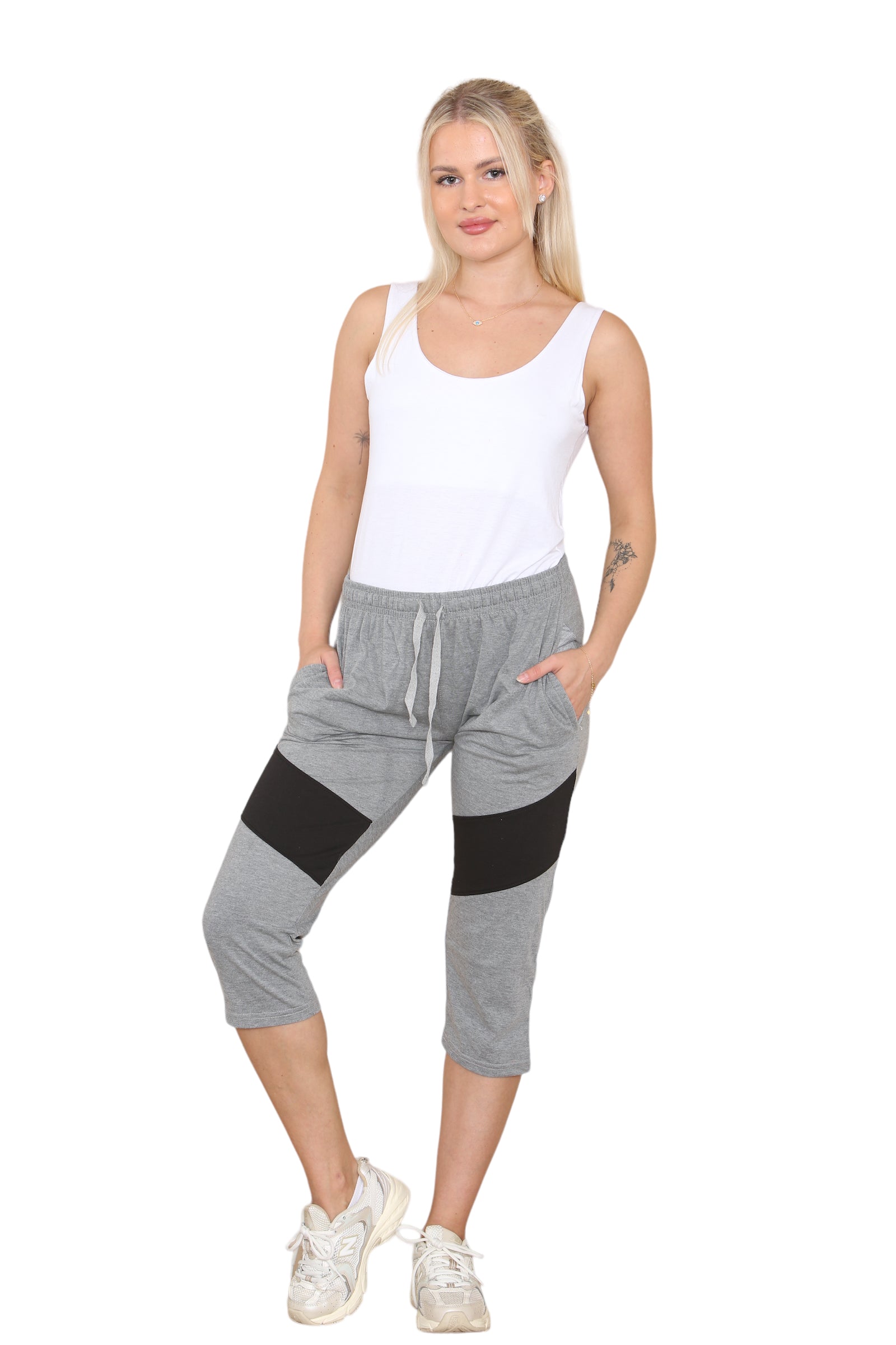 Women's 2 Pack Pyjamas Bottoms Lounge Capri Pants Soft Cropped Pjs Trouser - Bahob