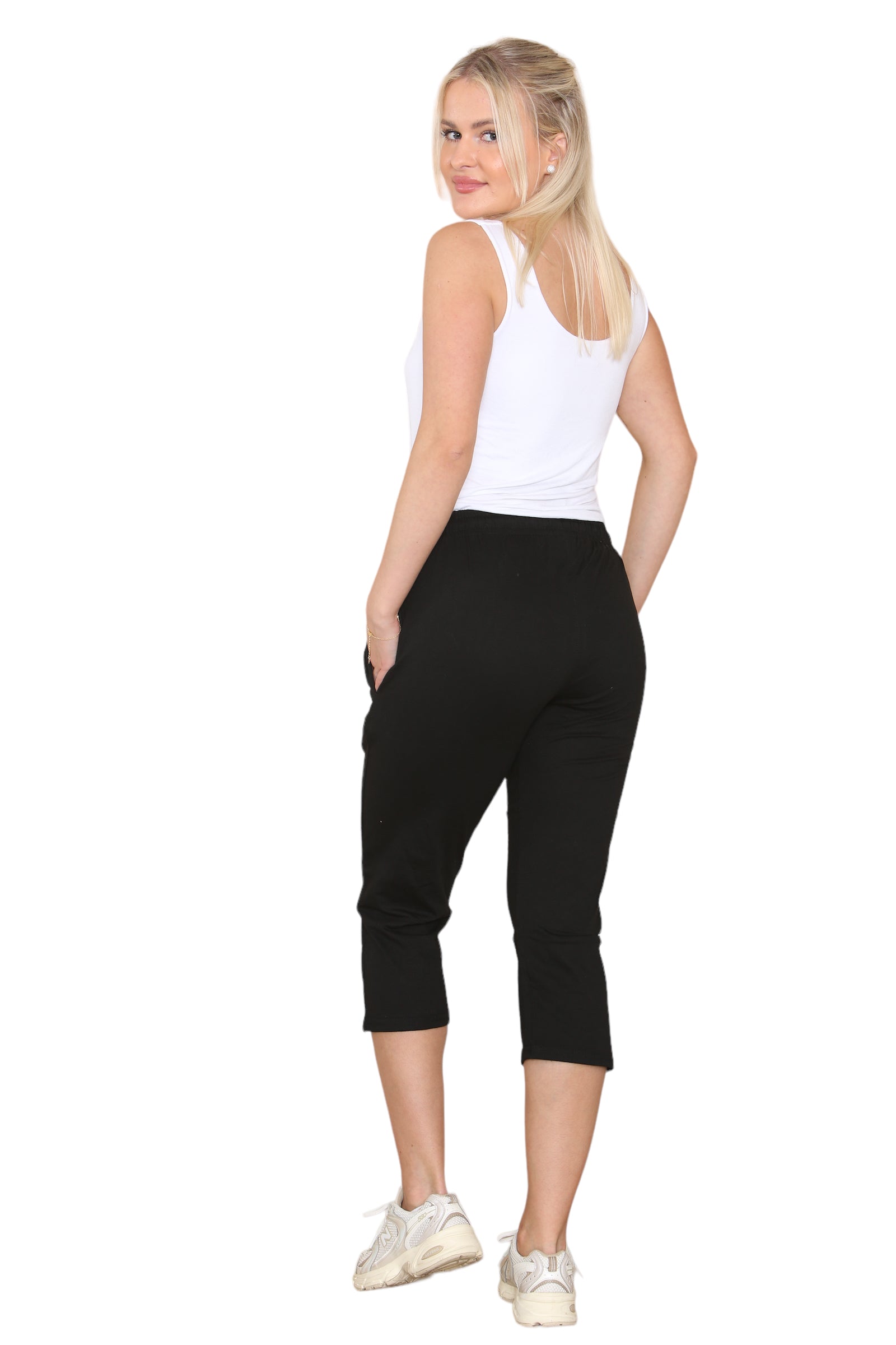 Women's 2 Pack Pyjamas Bottoms Lounge Capri Pants Soft Cropped Pjs Trouser - Bahob