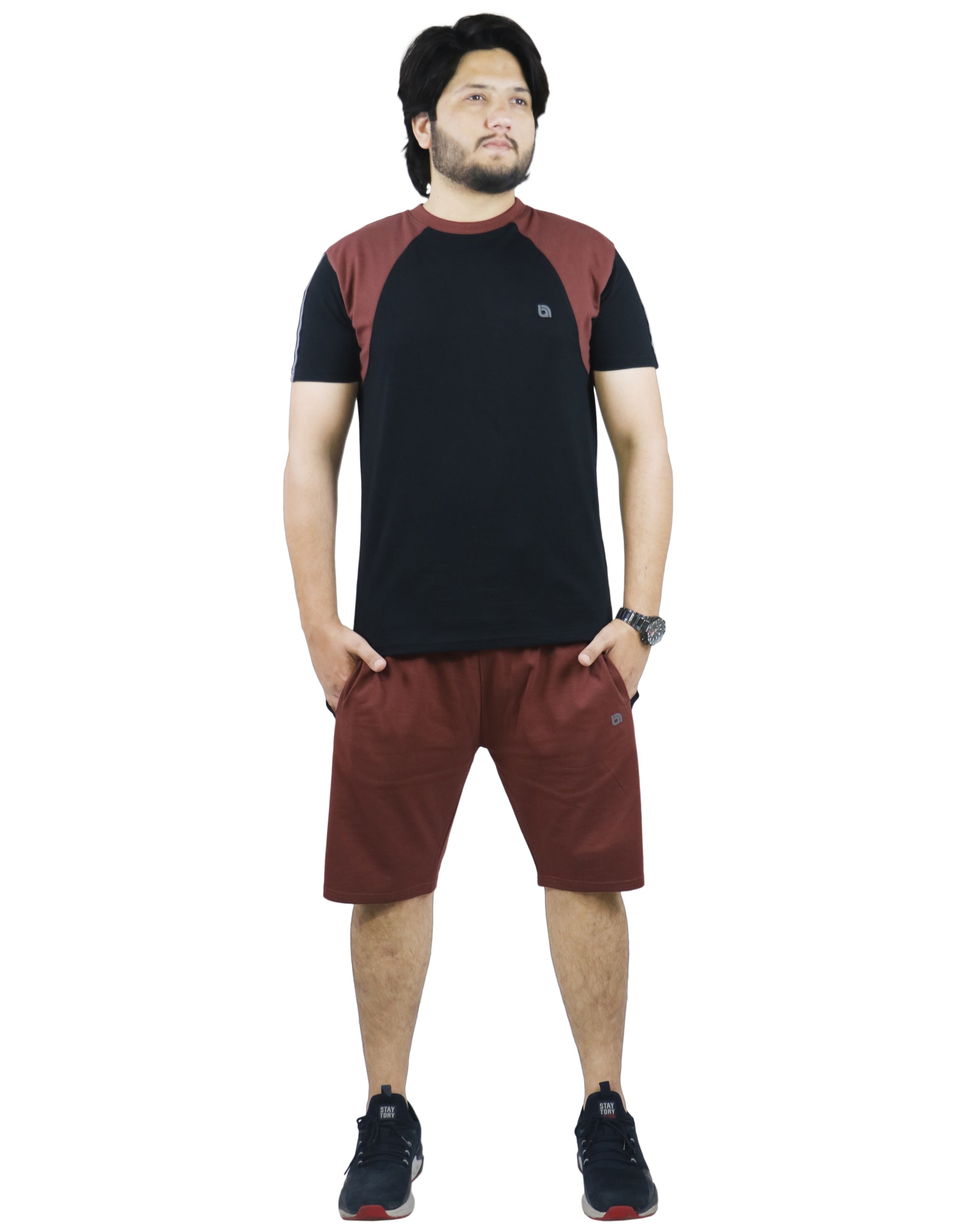 Bahob® Men's Short Pyjama Sets Soft Cotton Men's Short PJs, Sleepwear Nightwear Set for Men