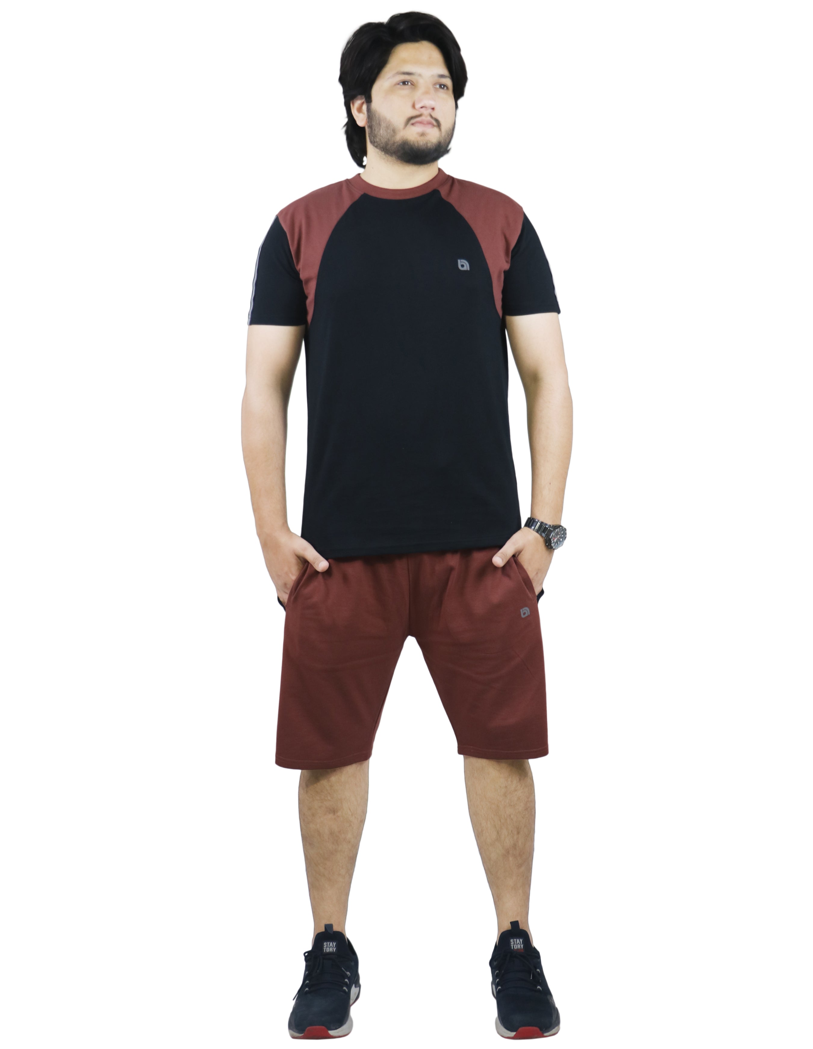 Bahob® Men's Short Pyjama Sets Soft Cotton Men's Short PJs, Sleepwear Nightwear Set for Men