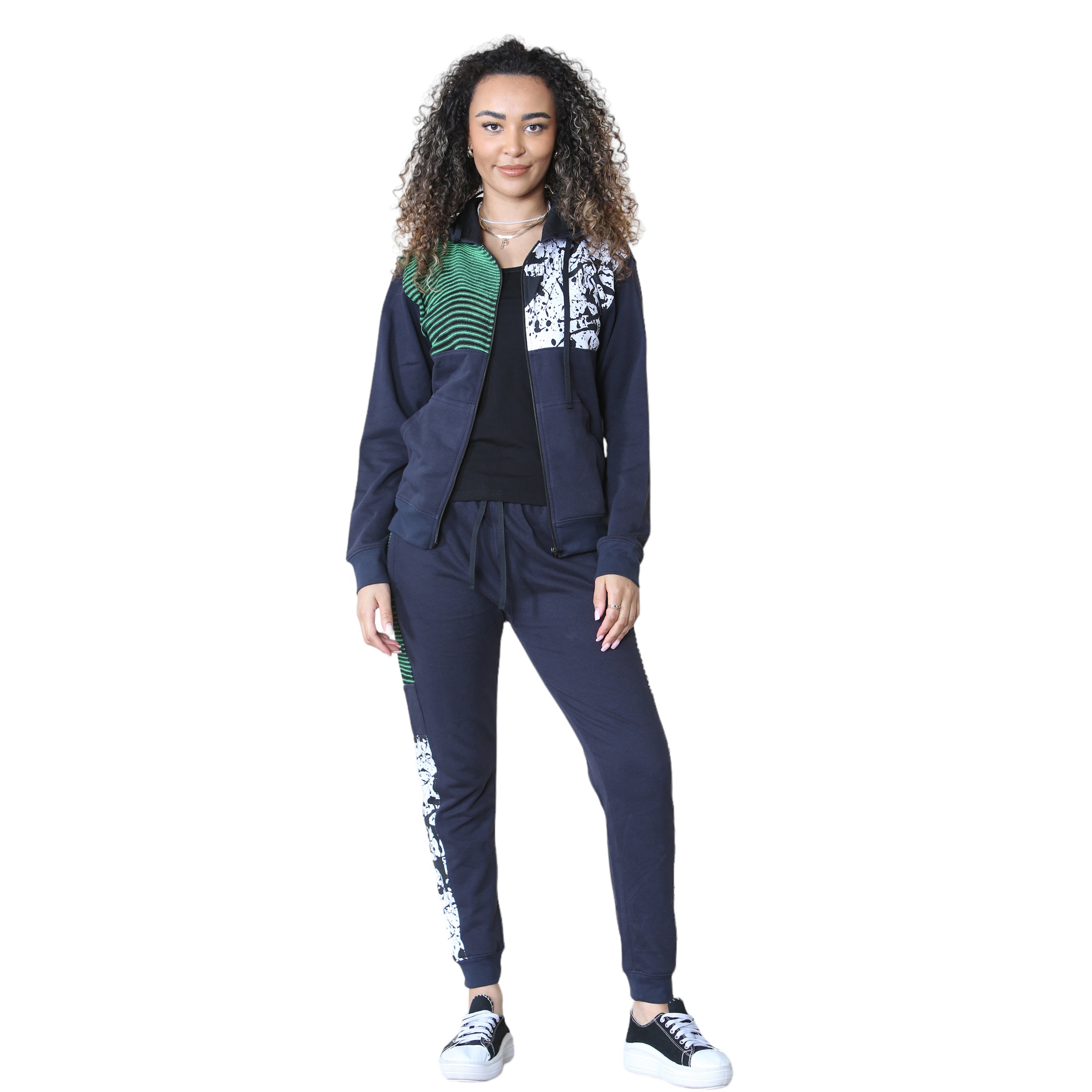 Bahob Women Pieces Terry Tracksuit Vest Hoodie and Jogger Track Suits Activewear Gym Wear Set S-XXL