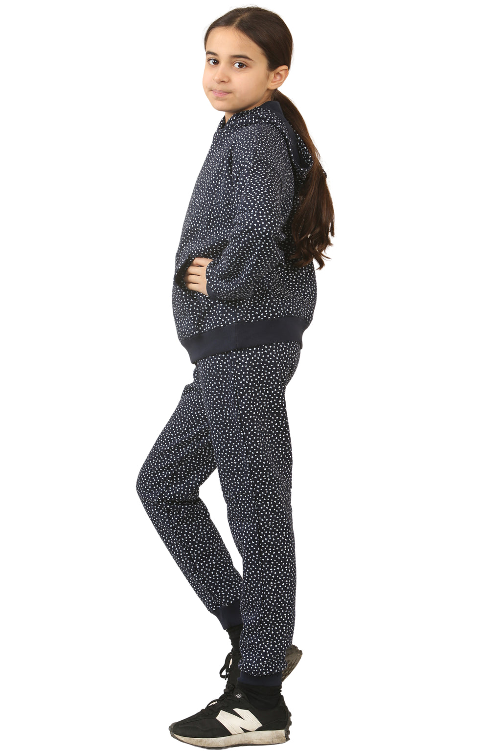 Bahob® 1 & 2 Pack Girls Tracksuits Set Printed Hoodie and Tracksuit Jogging Bottoms, Kids Track Suits Activewear Sets for Girls 5-14 Years