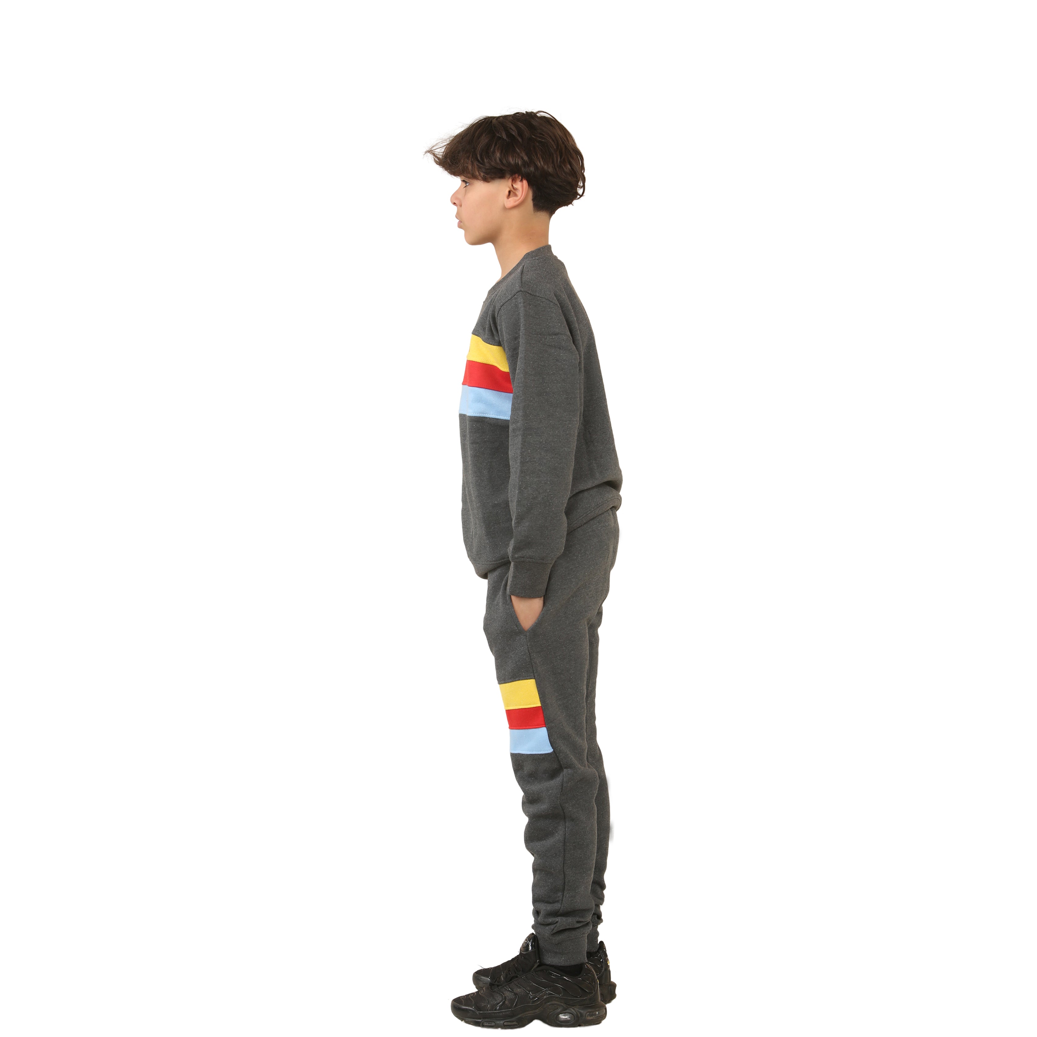 Bahob® 1 & 2 Pack Boys Girls Tracksuit, Unisex Jumper Sweatshirt and Jogger Bottoms Tracksuit Set for Kids 3-14 Years