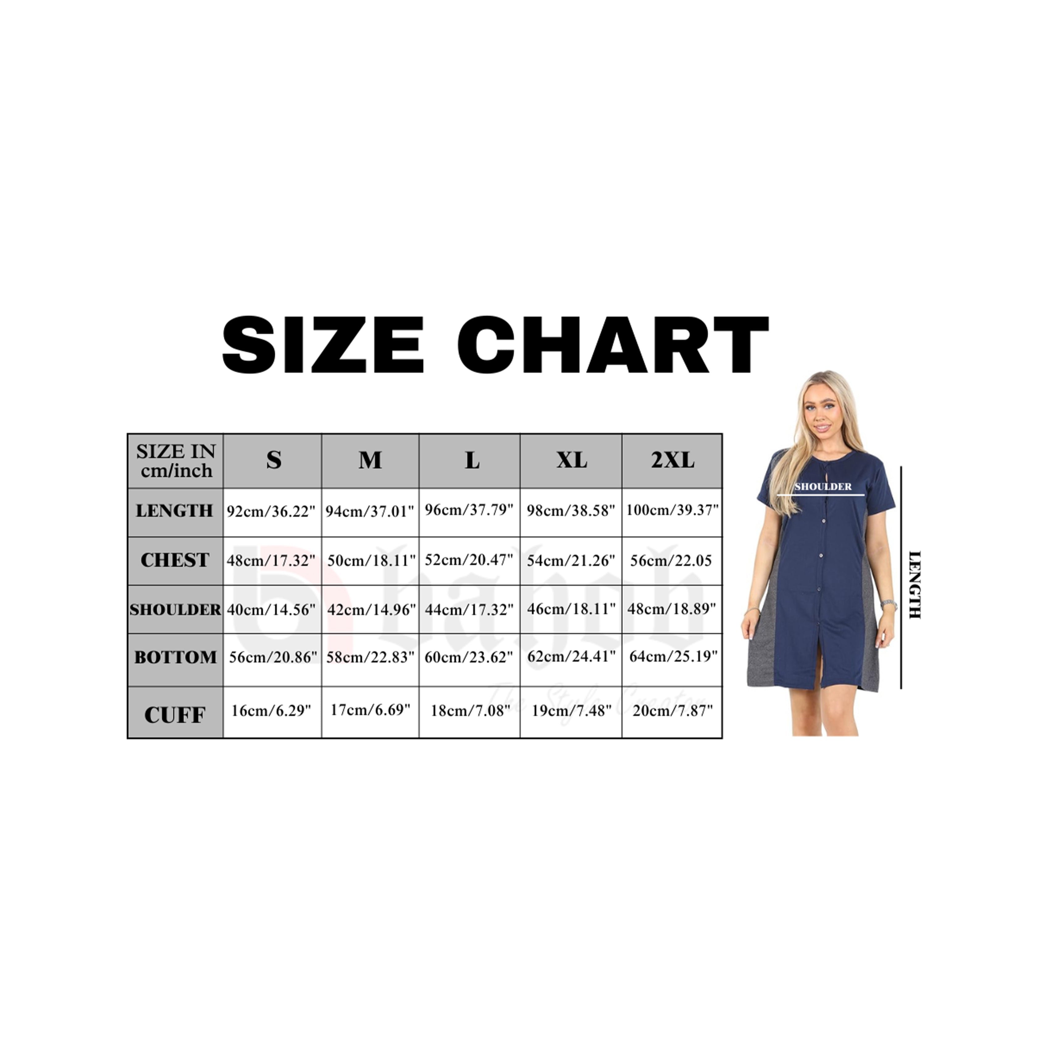 Bahob® Ladies Nightdress Cotton Short Sleeve Night Shirt Nightdress Women's Nightie Nightwear Loungewear S-XXL