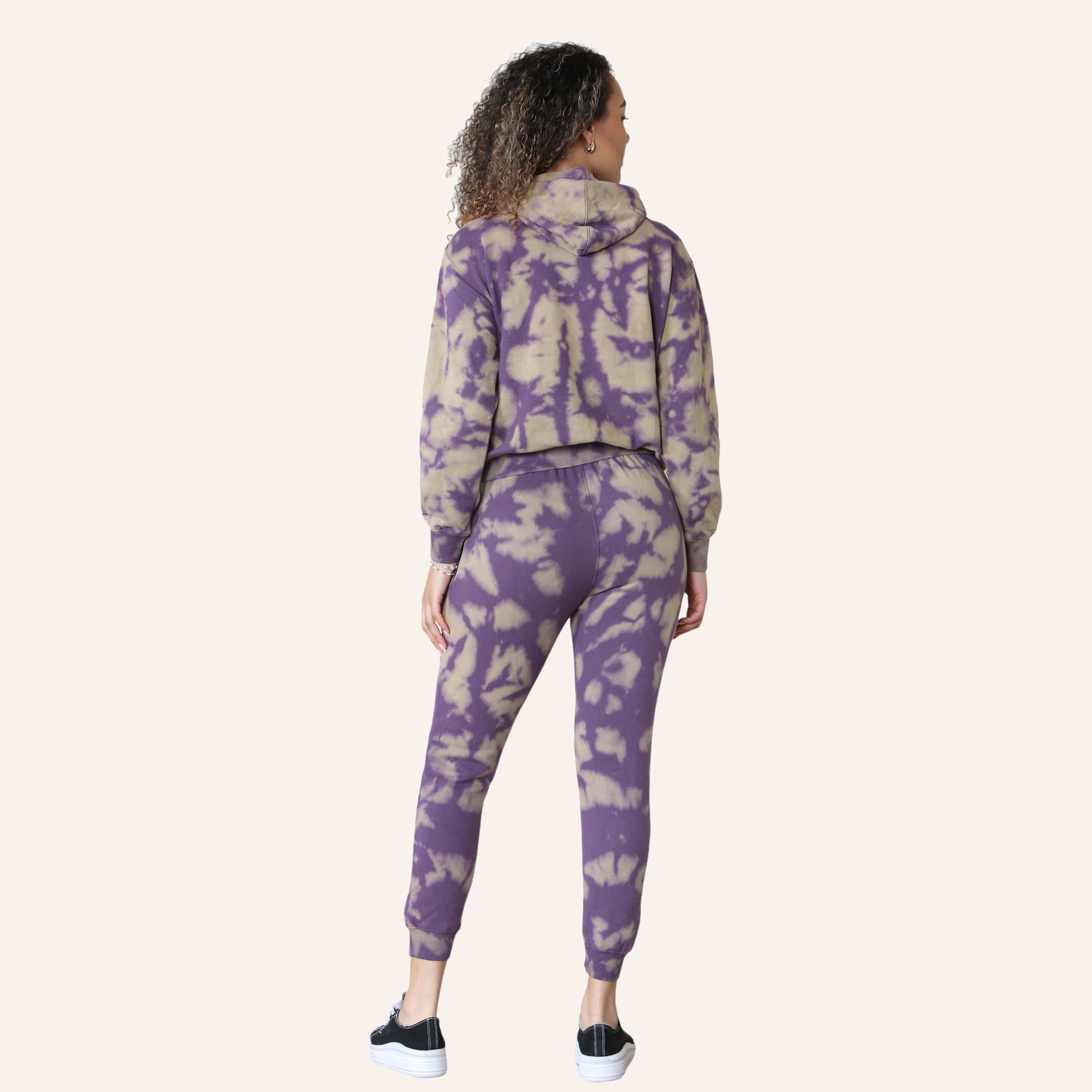 Bahob® Women’s Tracksuit Set Tie Dye Printed 2 Piece Hoodie and Stretch Jogger Gym Wear Tracksuits Active wear Set S to XXL