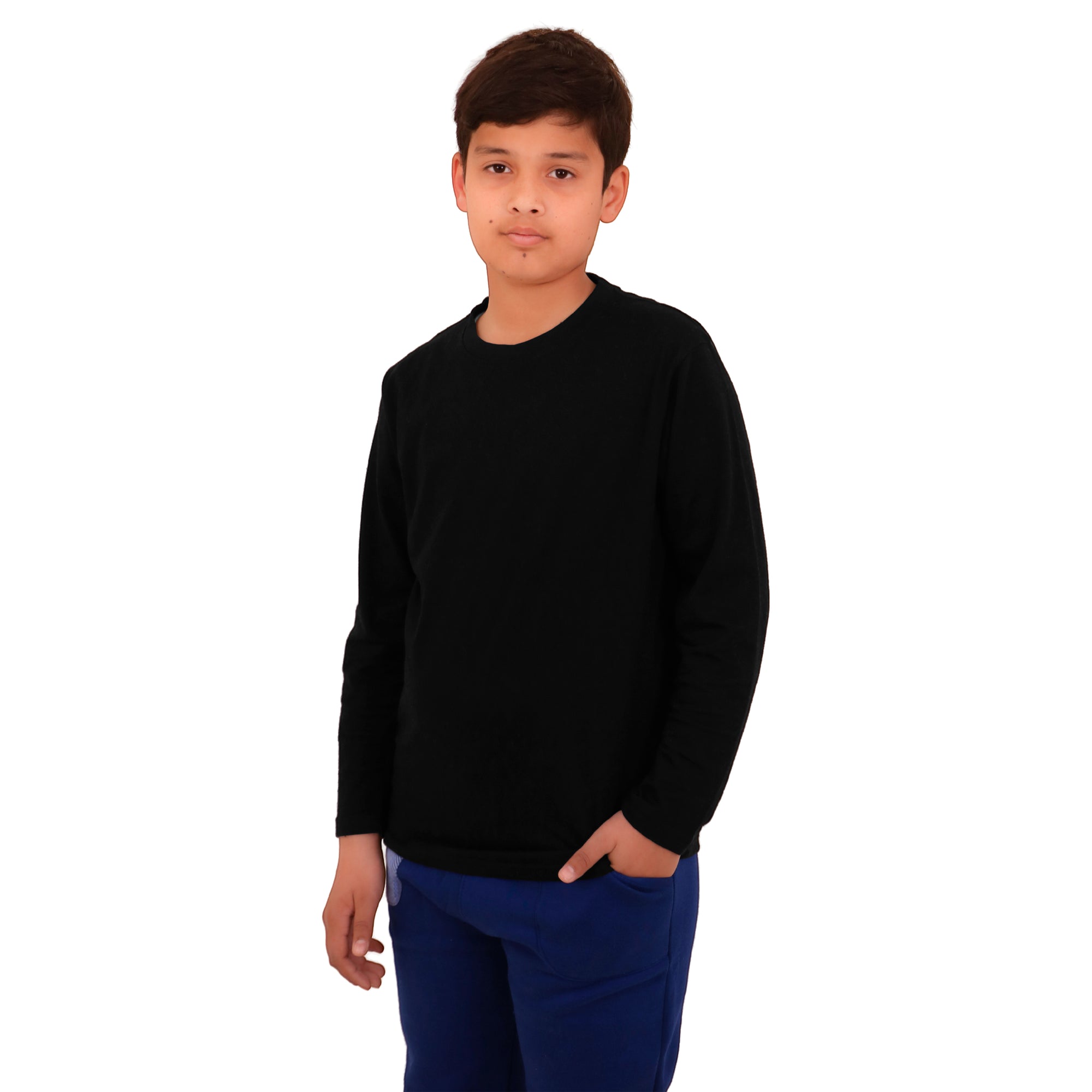 3 Pack Boys Girls Long Sleeved Top Round Neck Kids T Shirts Soft Cotton PE Top 5-14 Years