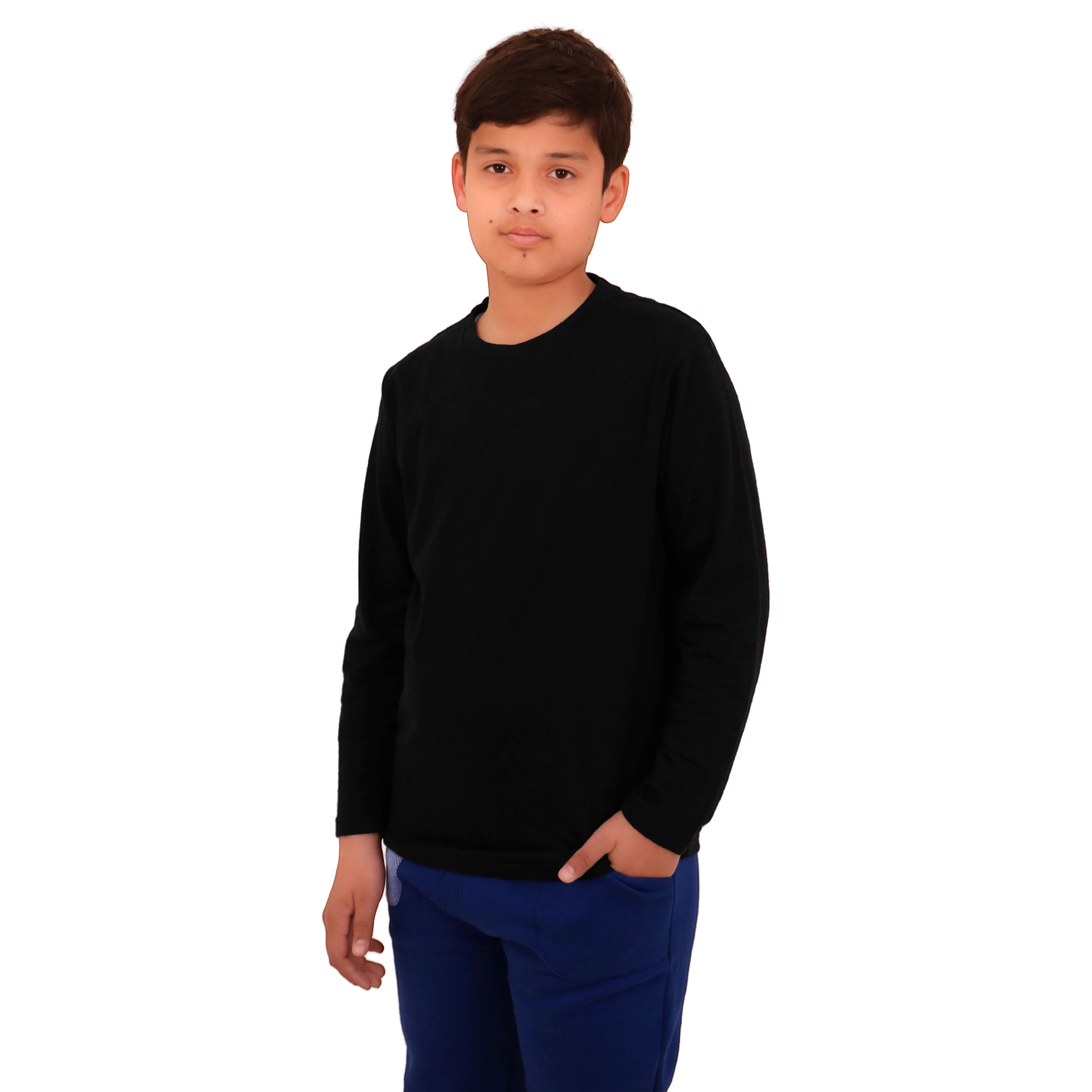 3 Pack Boys Girls Long Sleeved Top Round Neck Kids T Shirts Soft Cotton PE Top 5-14 Years