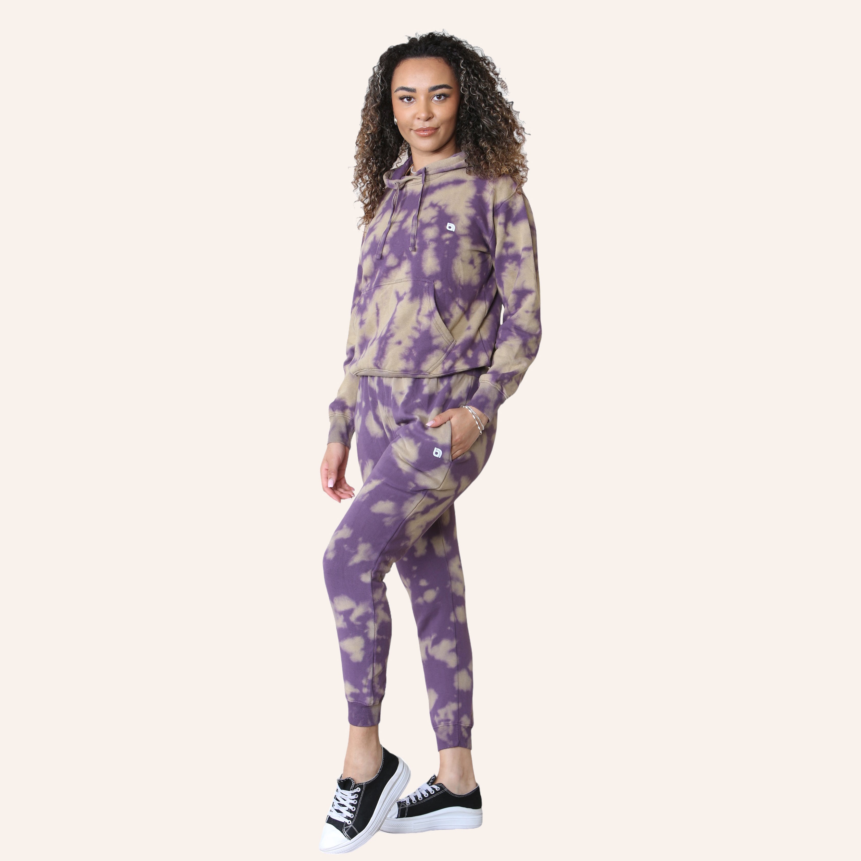 Bahob® Women’s Tracksuit Set Tie Dye Printed 2 Piece Hoodie and Stretch Jogger Gym Wear Tracksuits Active wear Set S to XXL