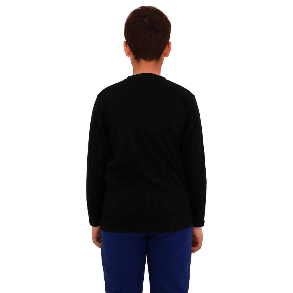 3 Pack Boys Girls Long Sleeved Top Round Neck Kids T Shirts Soft Cotton PE Top 5-14 Years