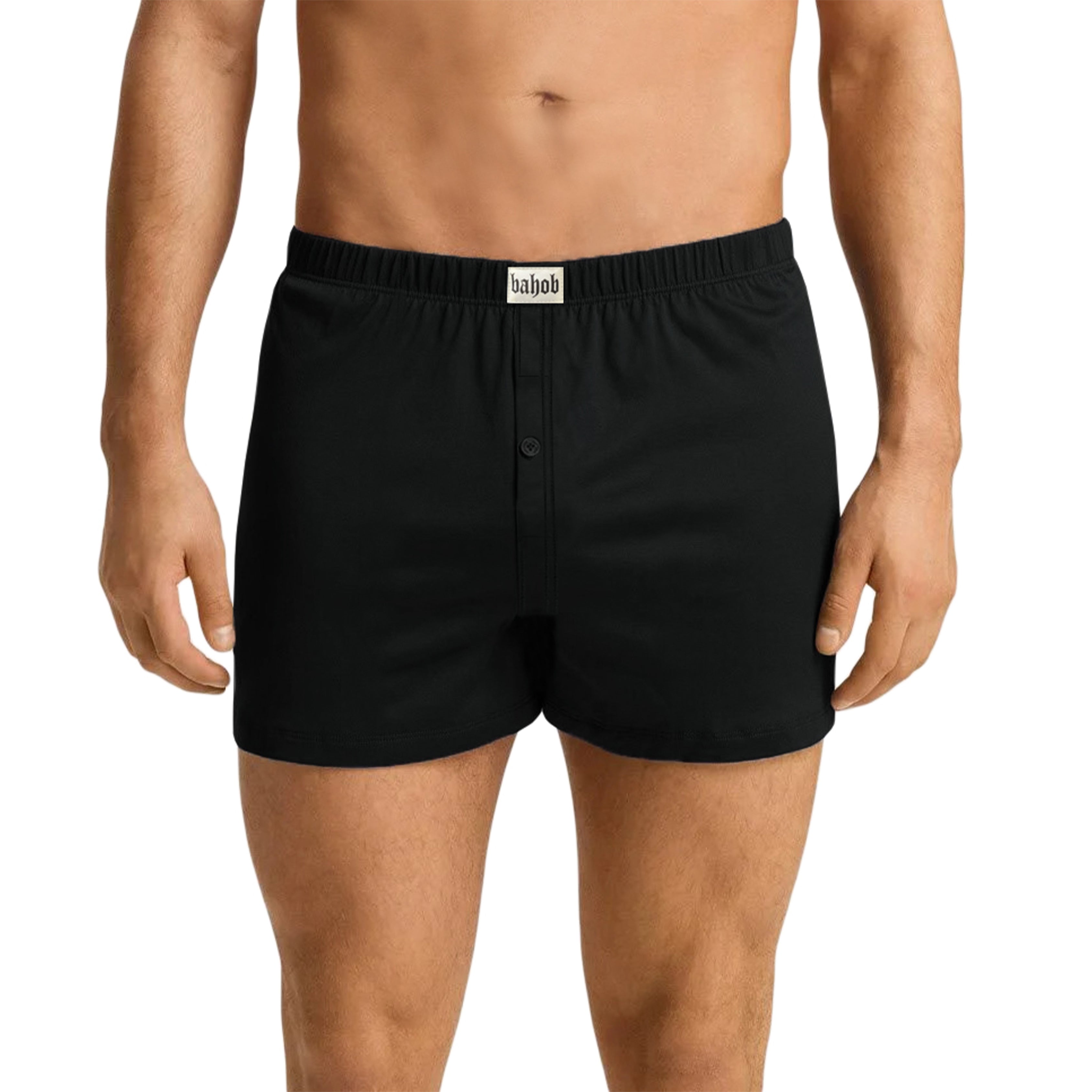 Bahob® Pack Of 6 Mens Boxers Shorts Button Open Fly Underpants Trunks For Mens Soft Cotton Boxer Shorts Comfortable Mens Underwear S-3XL